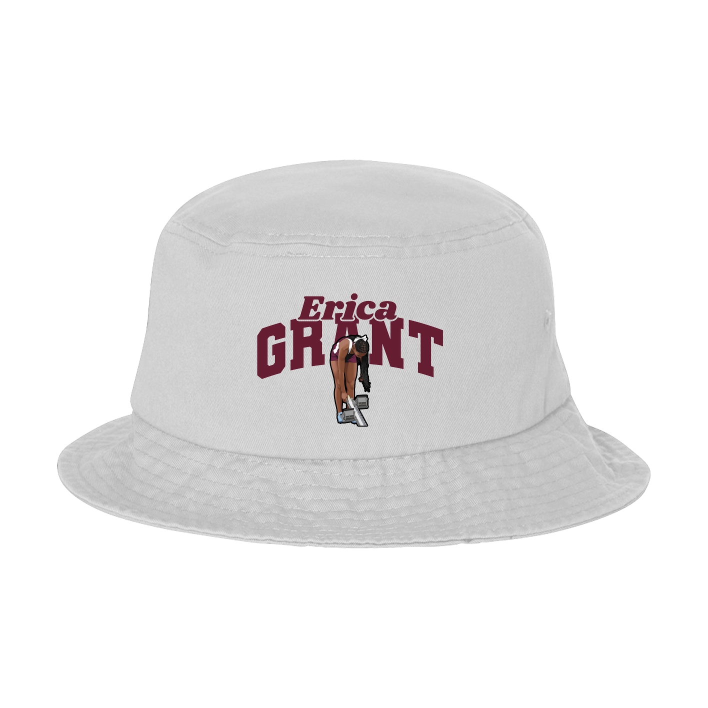 Bucket Cap — Signature Arch in White