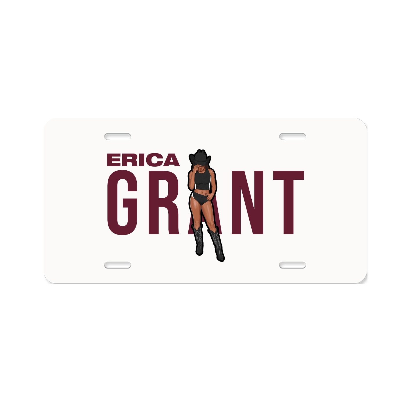 License Plate — Player Name in Classic