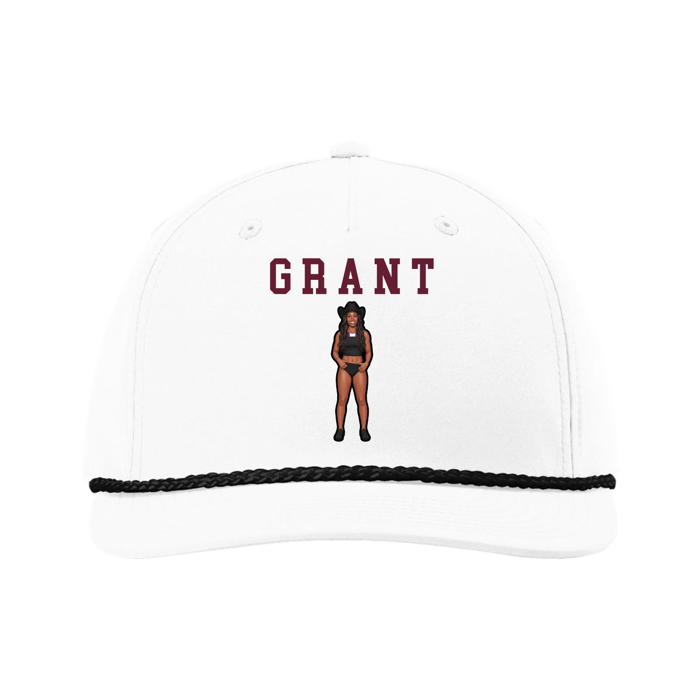 Five-Panel Classic Rope Cap — Shirsey in White