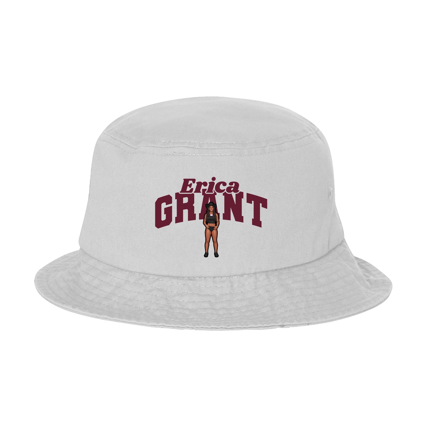 Bucket Cap — Signature Arch in White