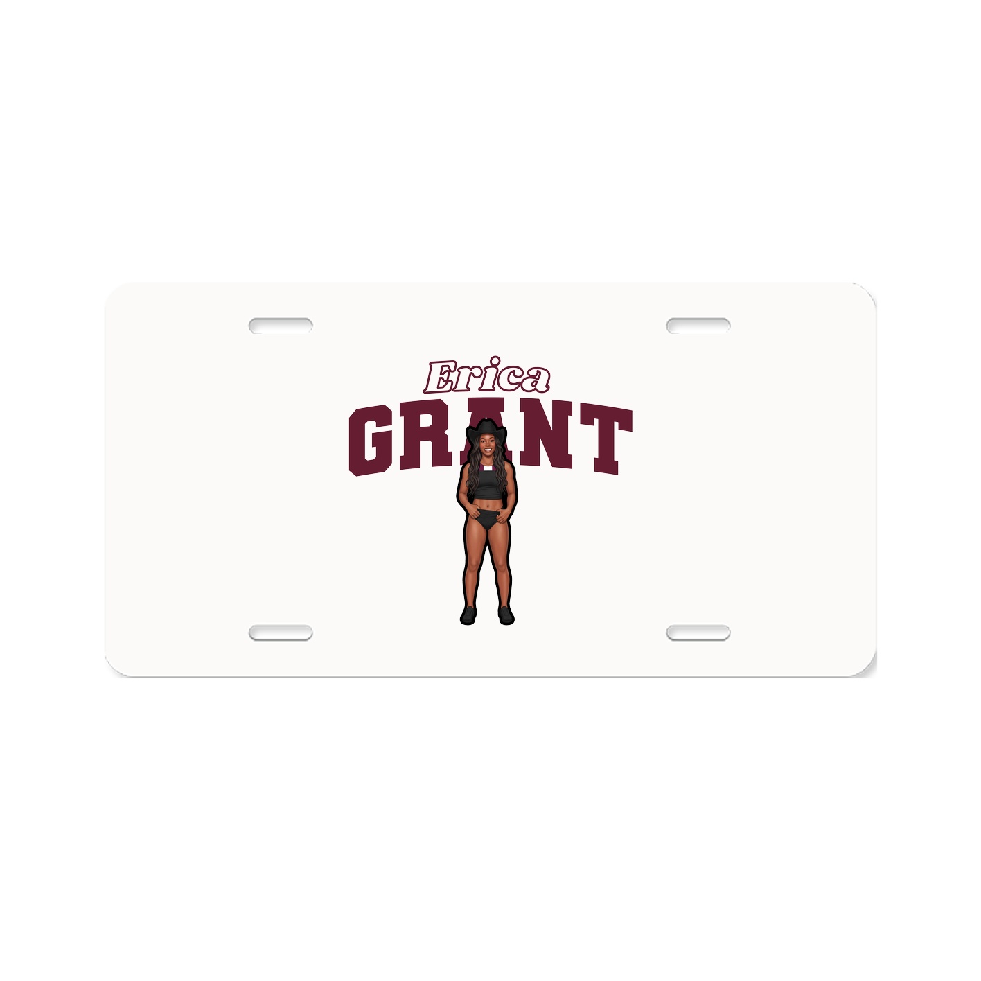 License Plate — Name Arch in Classic