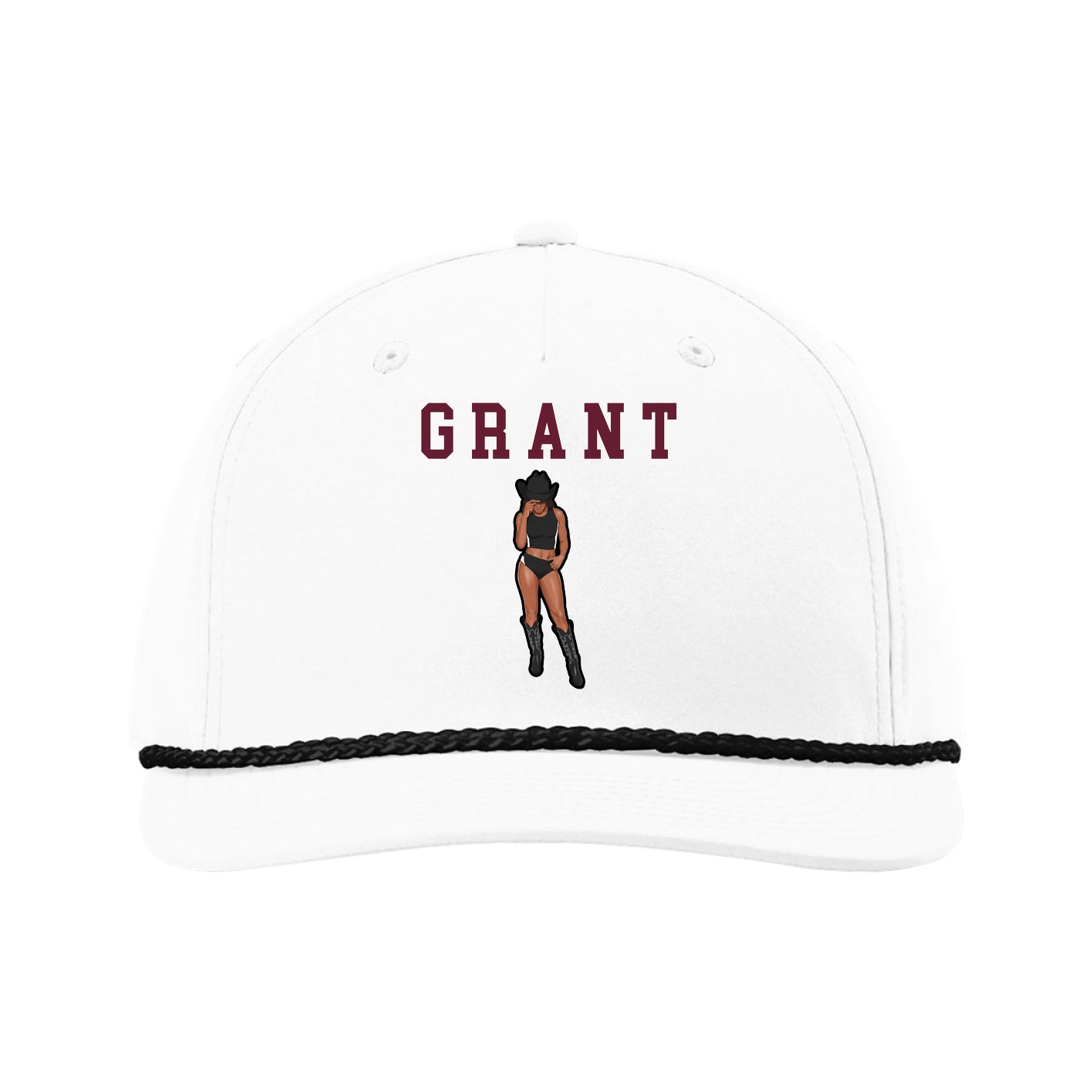 Five-Panel Classic Rope Cap — Shirsey in White