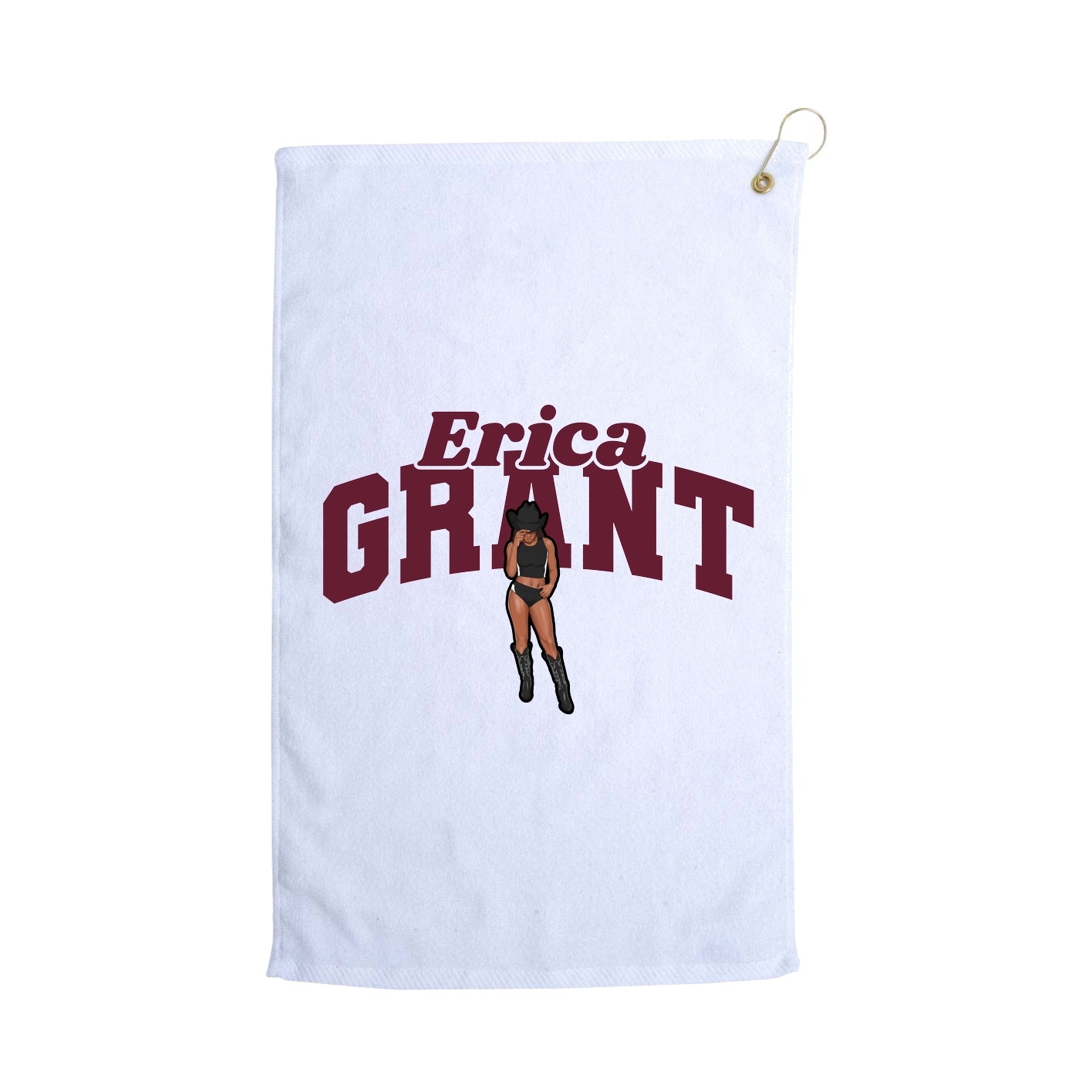 Golf Towel — Signature Arch in White