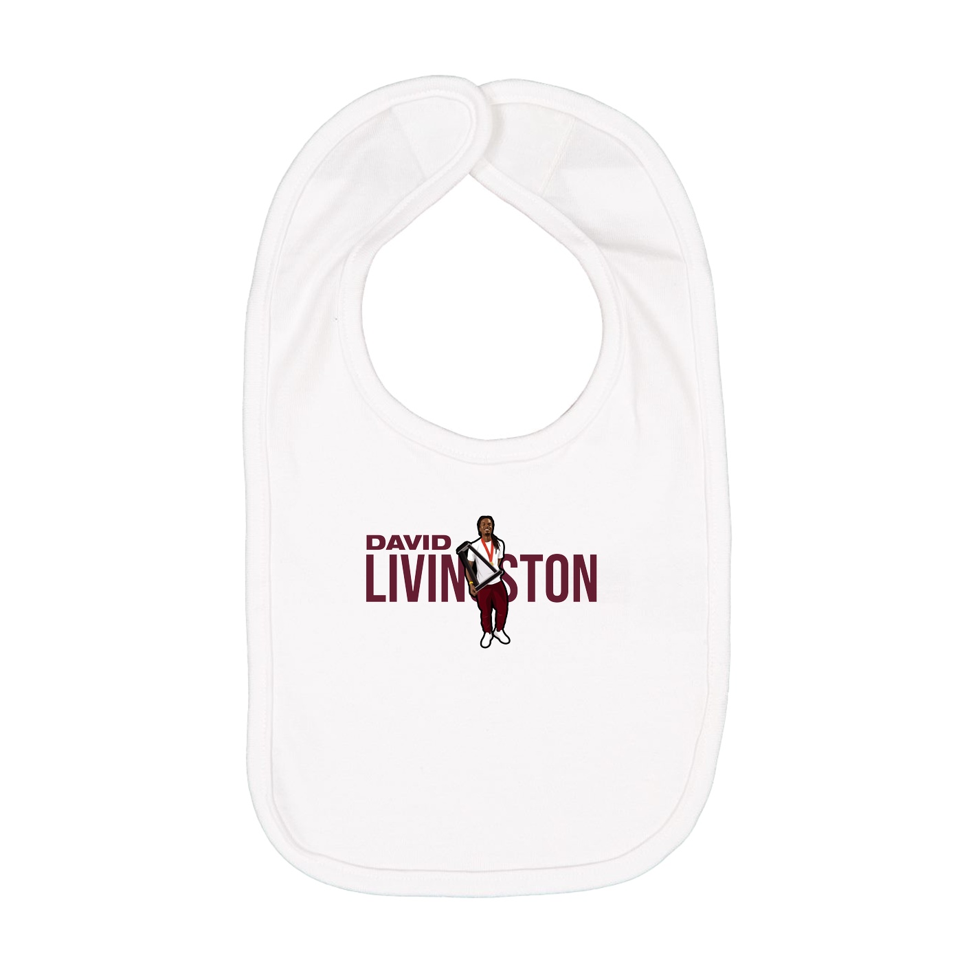 Infant Bib — Player Name in White