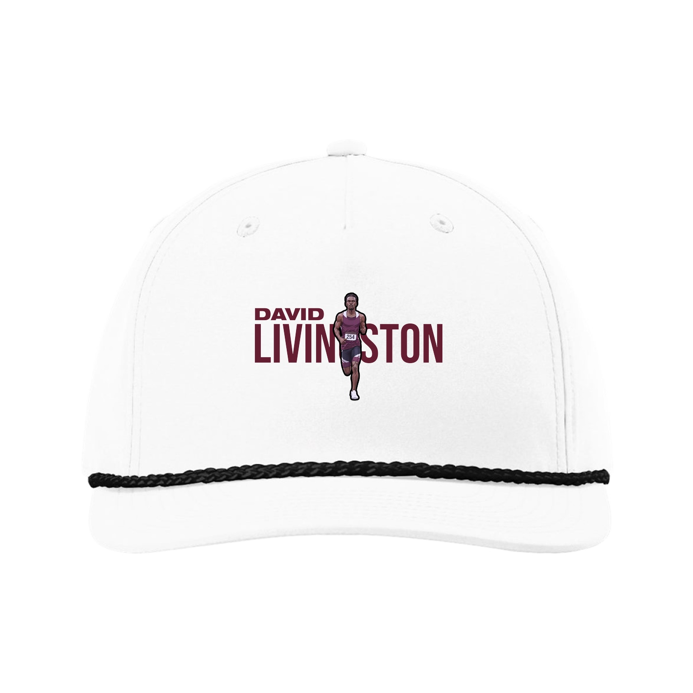Five-Panel Classic Rope Cap — Player Name in White