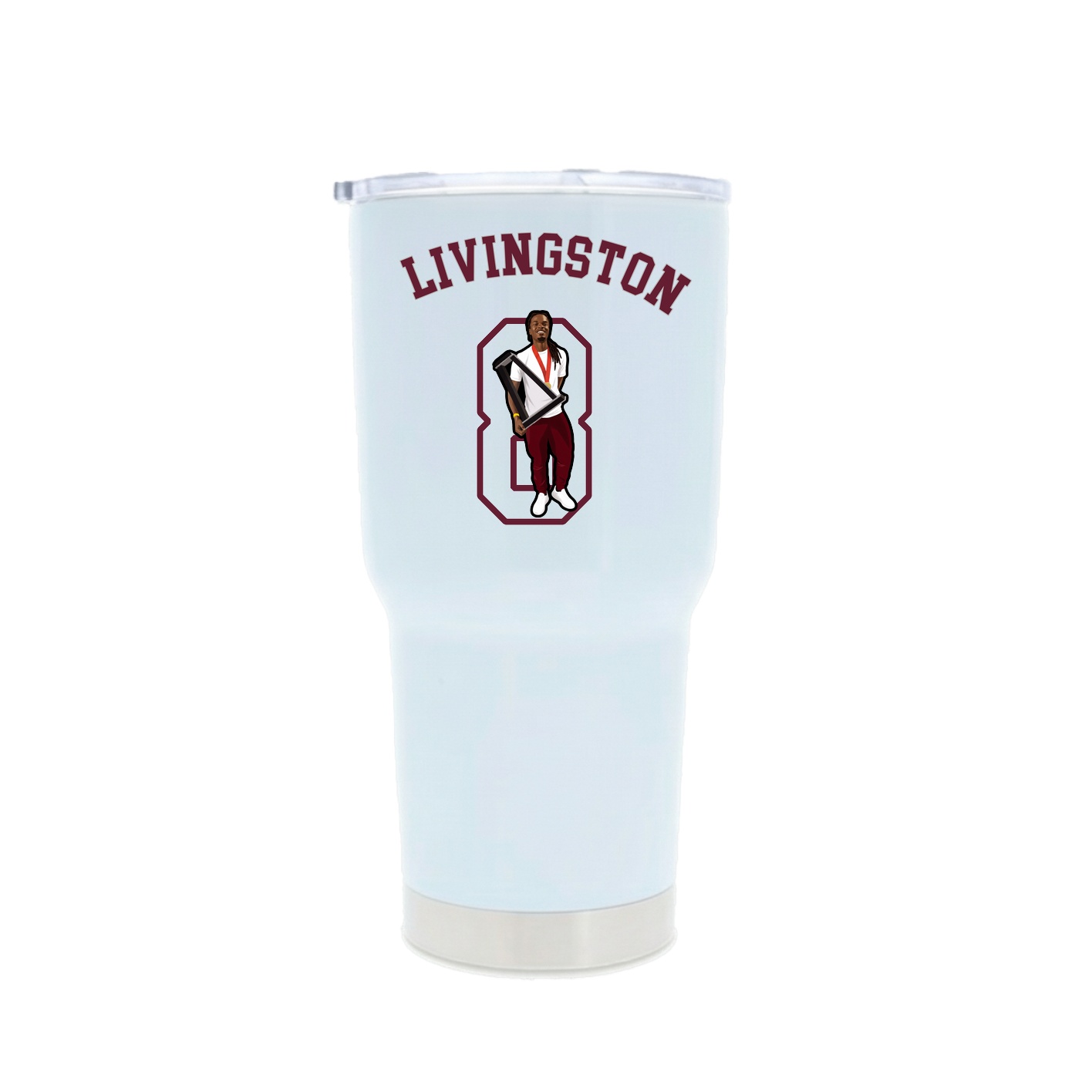 30oz Stainless Steel Tumbler — Shirsey Arch in White