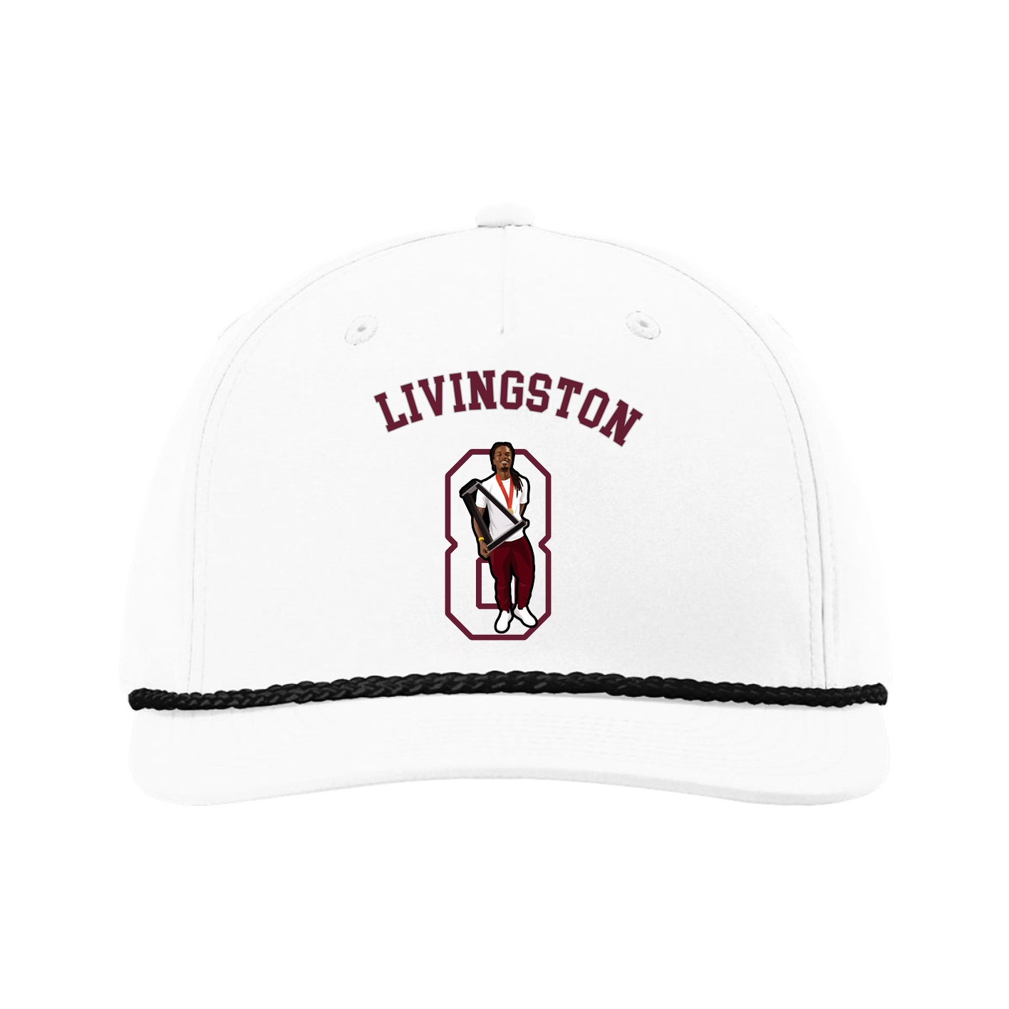 Five-Panel Classic Rope Cap — Shirsey Arch in White