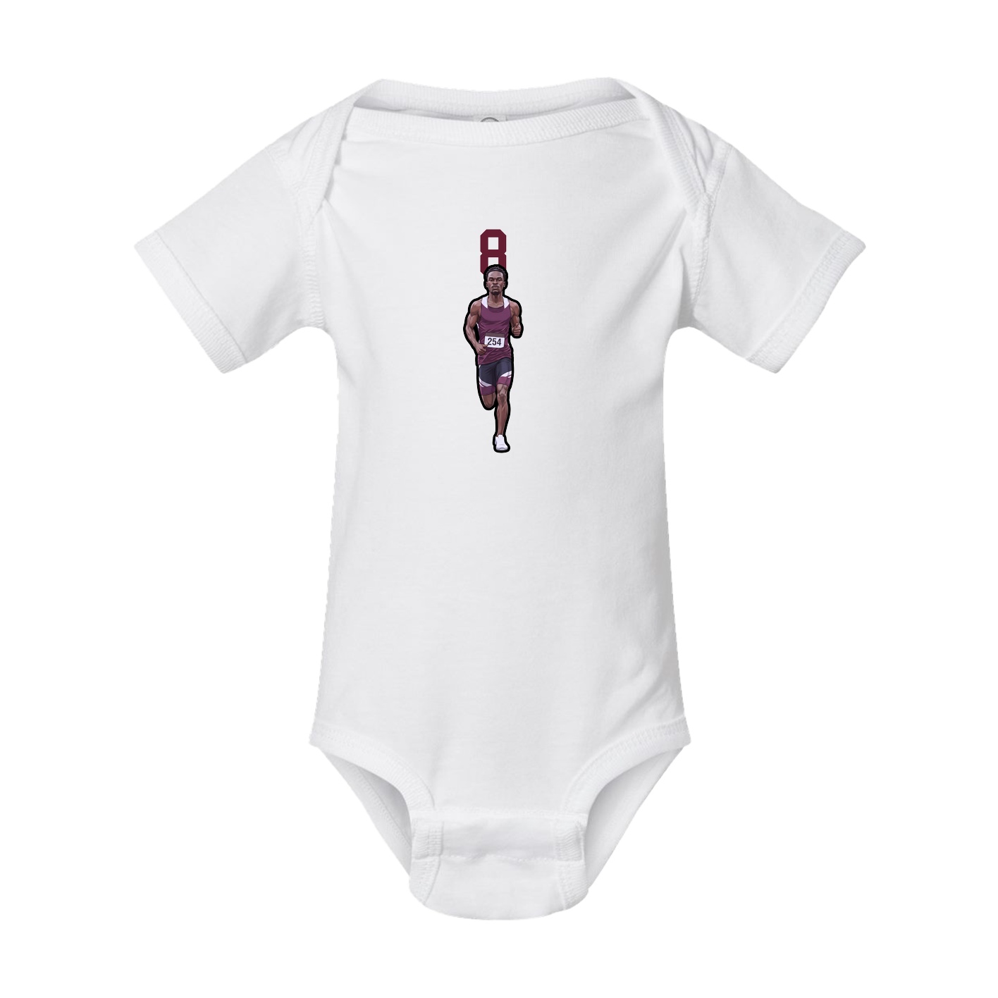 Baby Onesie — Number Top in White