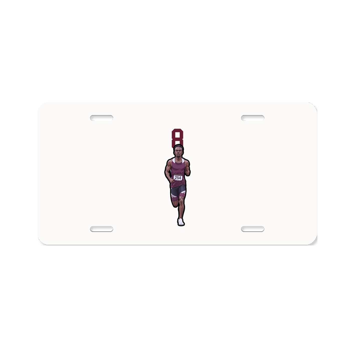 License Plate — Number Top in Classic