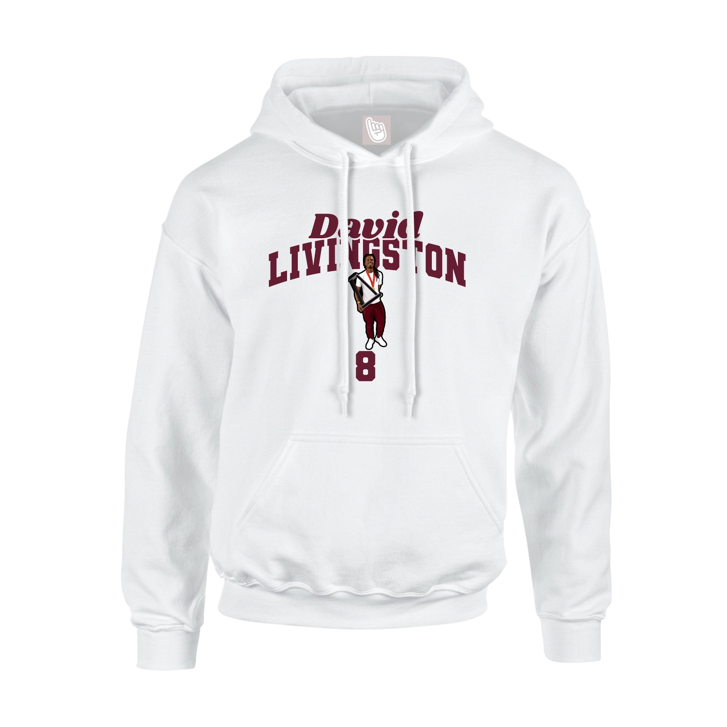 Hoodie — Signature Arch in White