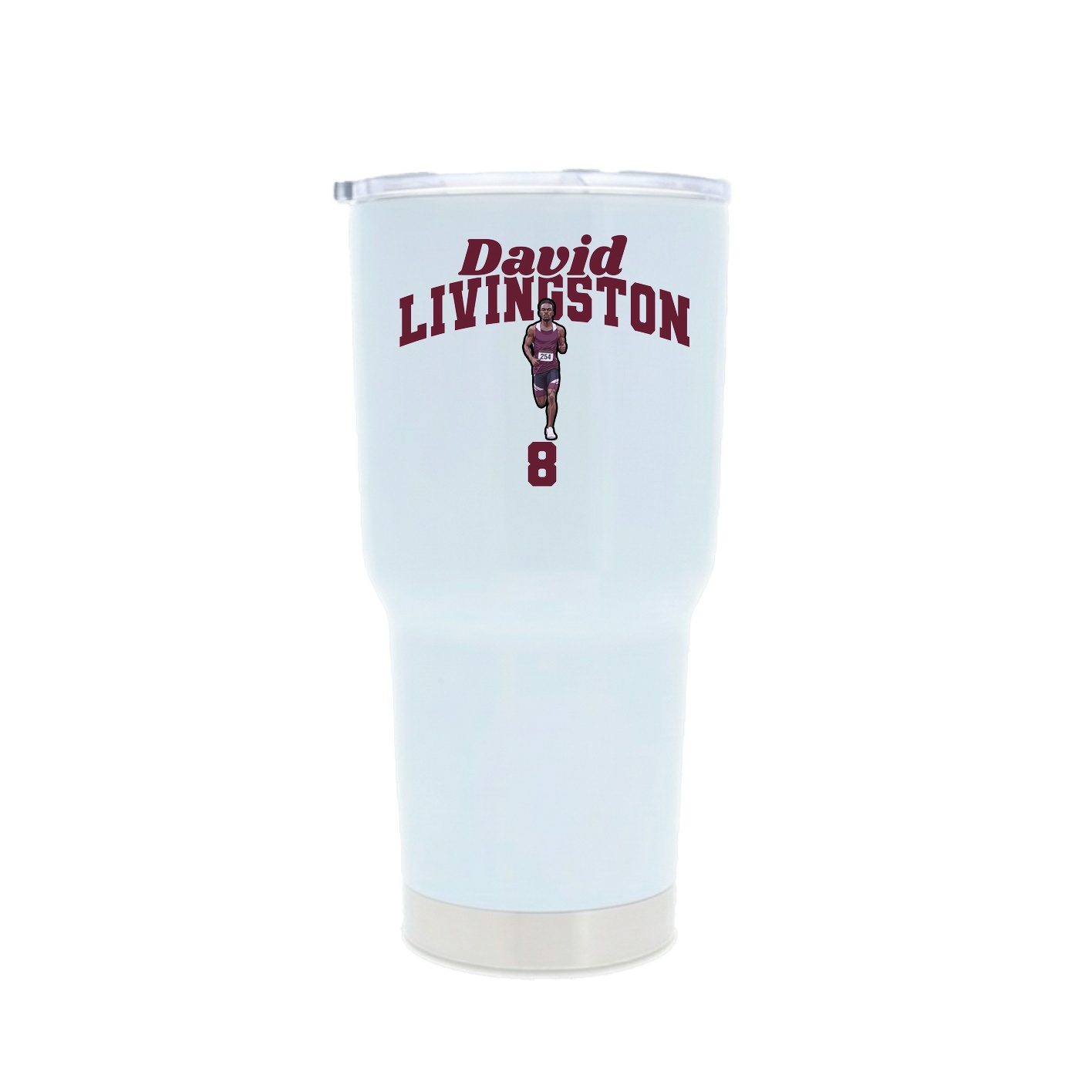 30oz Stainless Steel Tumbler — Signature Arch in White