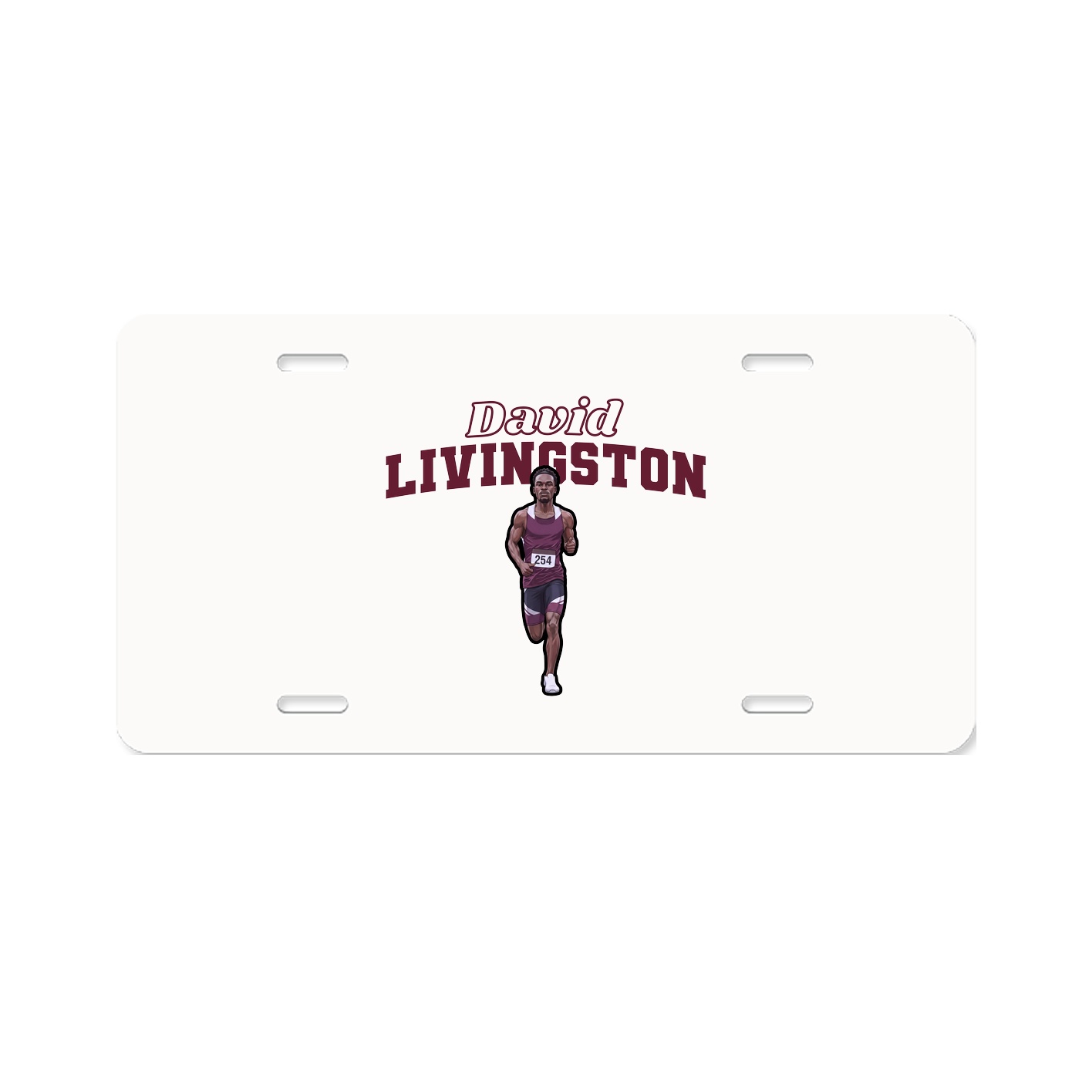 License Plate — Name Arch in Classic
