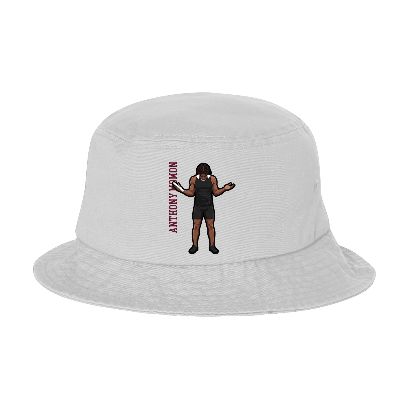 Bucket Cap — Name Vertical in White