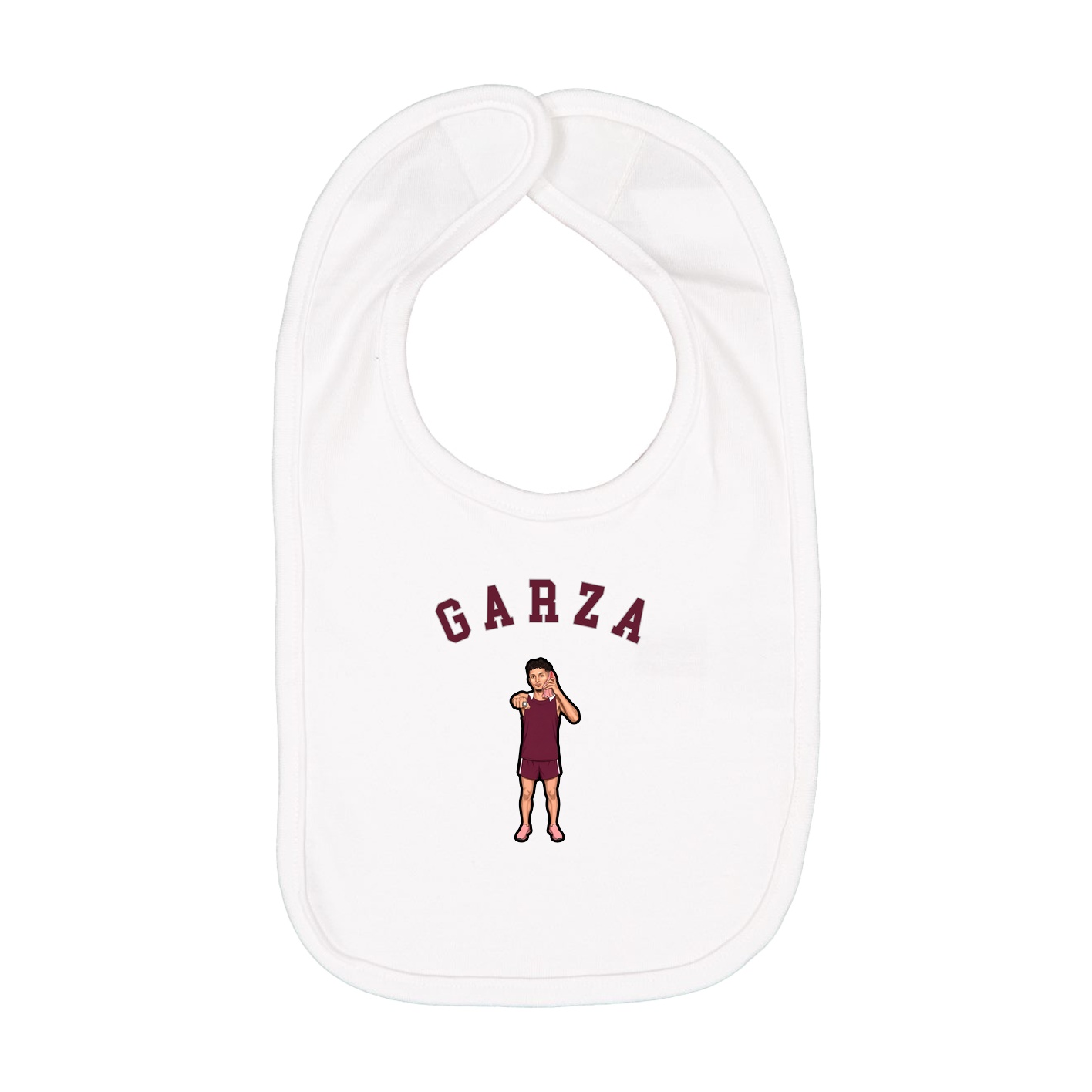 Infant Bib — Shirsey Arch in White