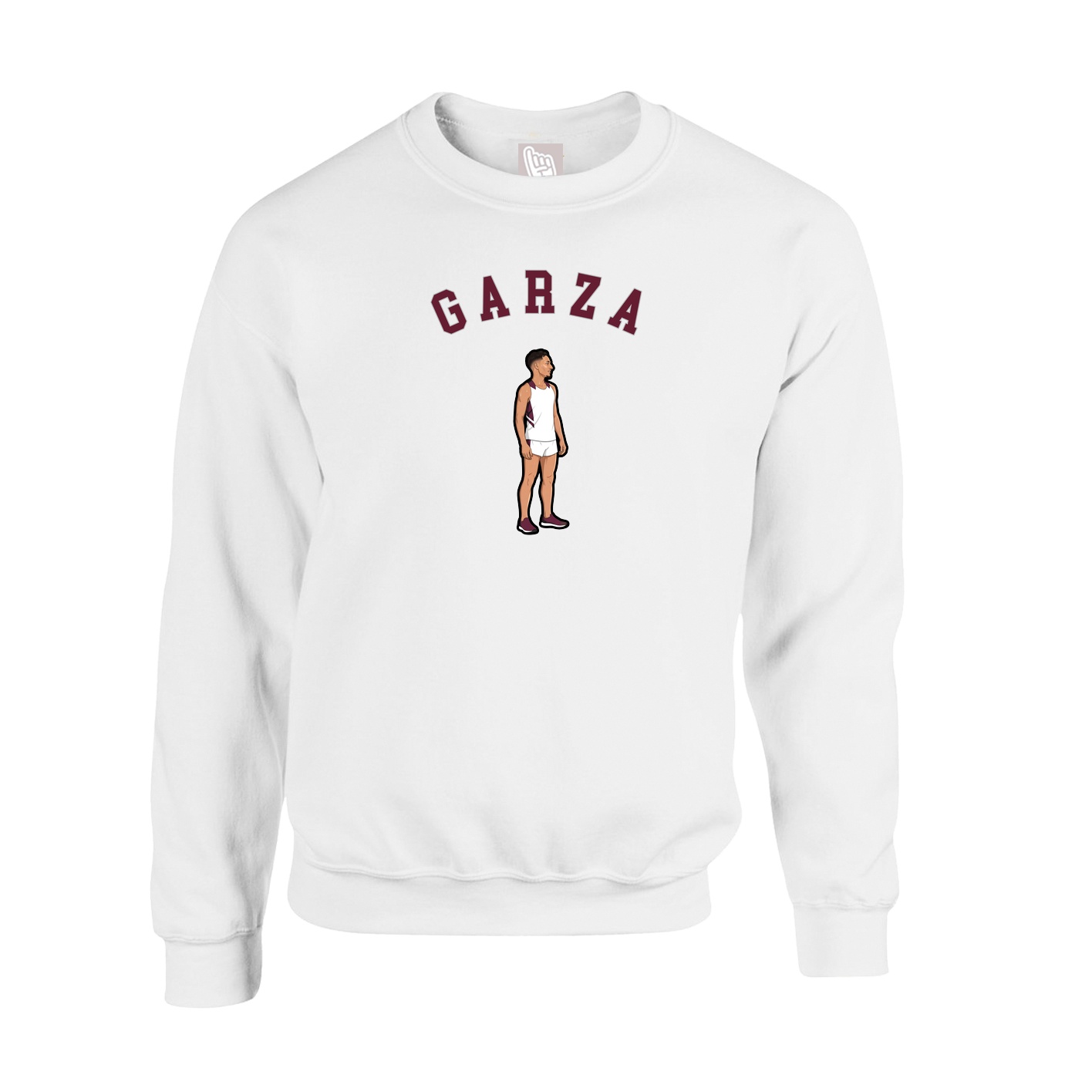 Fleece Crew — Shirsey Arch in White