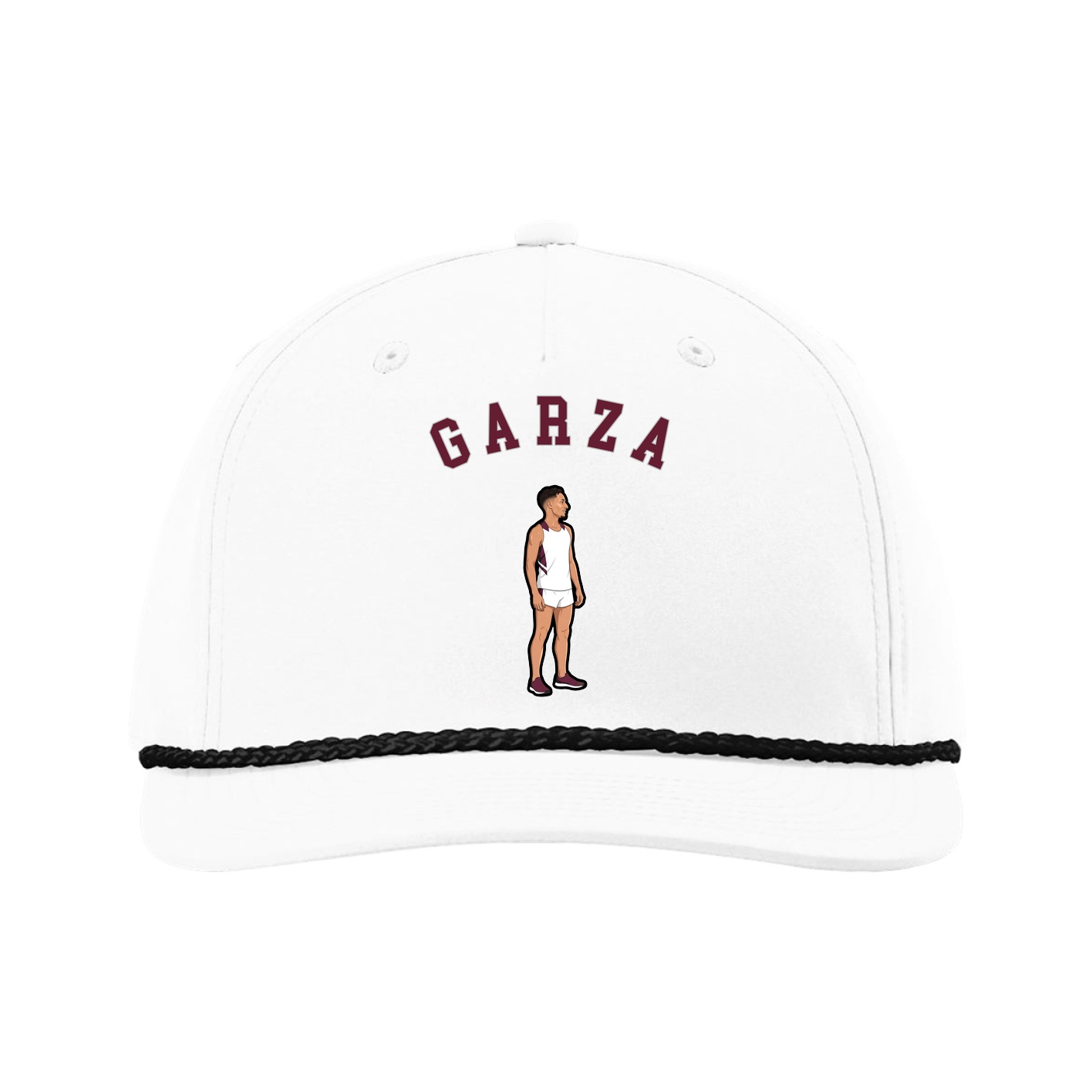 Five-Panel Classic Rope Cap — Shirsey Arch in White