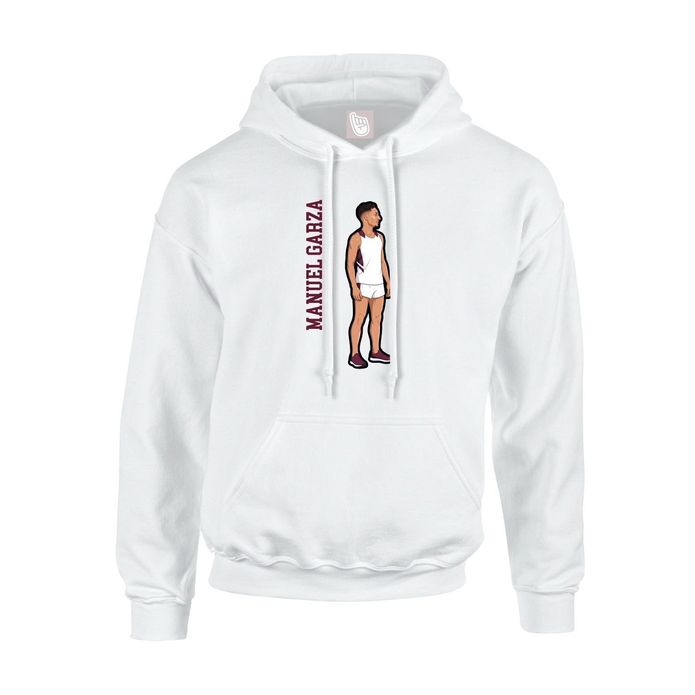 Hoodie — Name Vertical in White