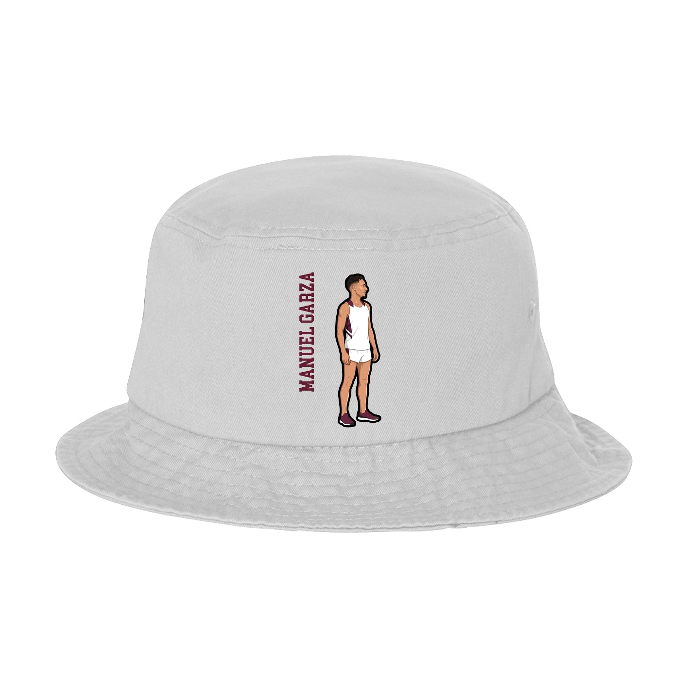 Bucket Cap — Name Vertical in White