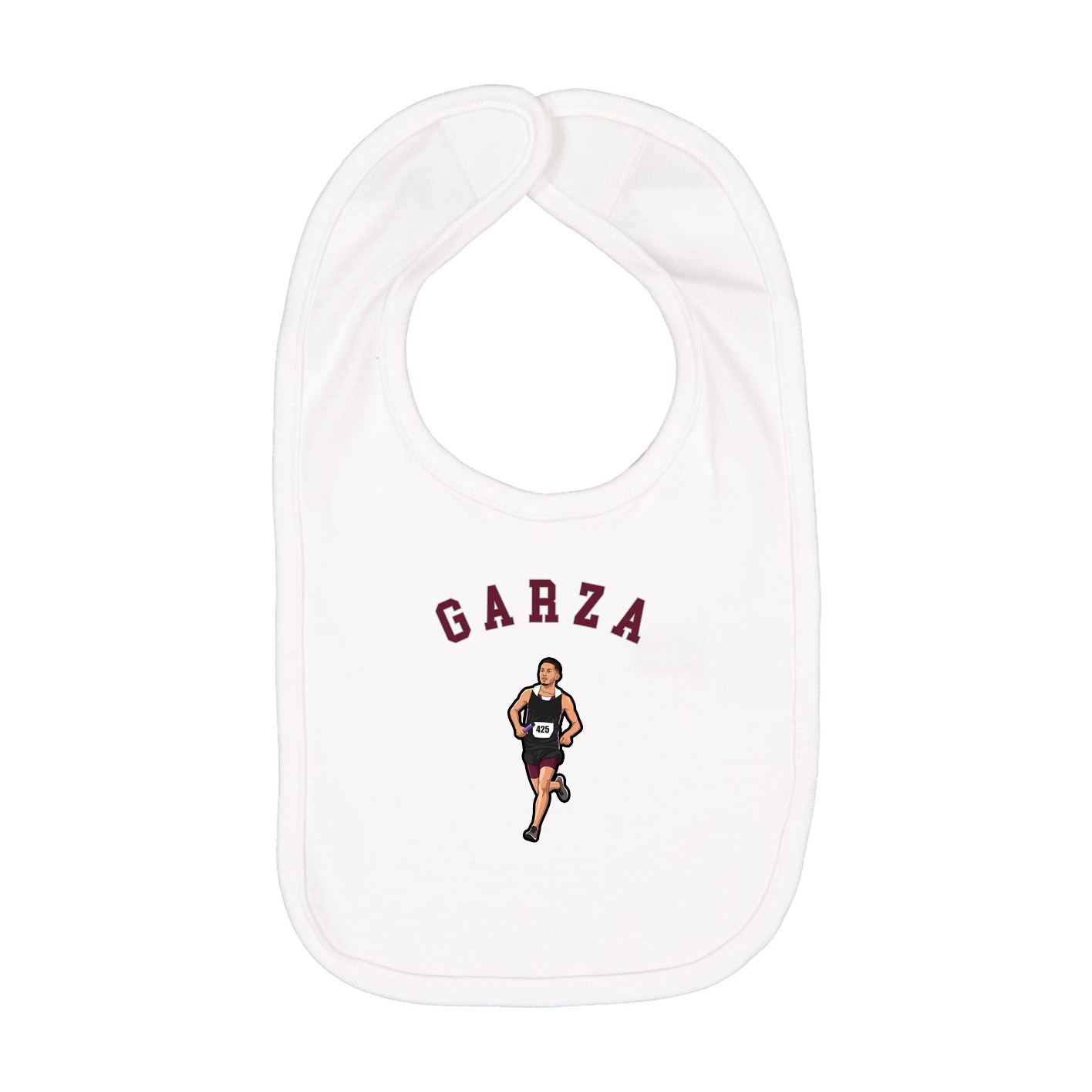 Infant Bib — Shirsey Arch in White