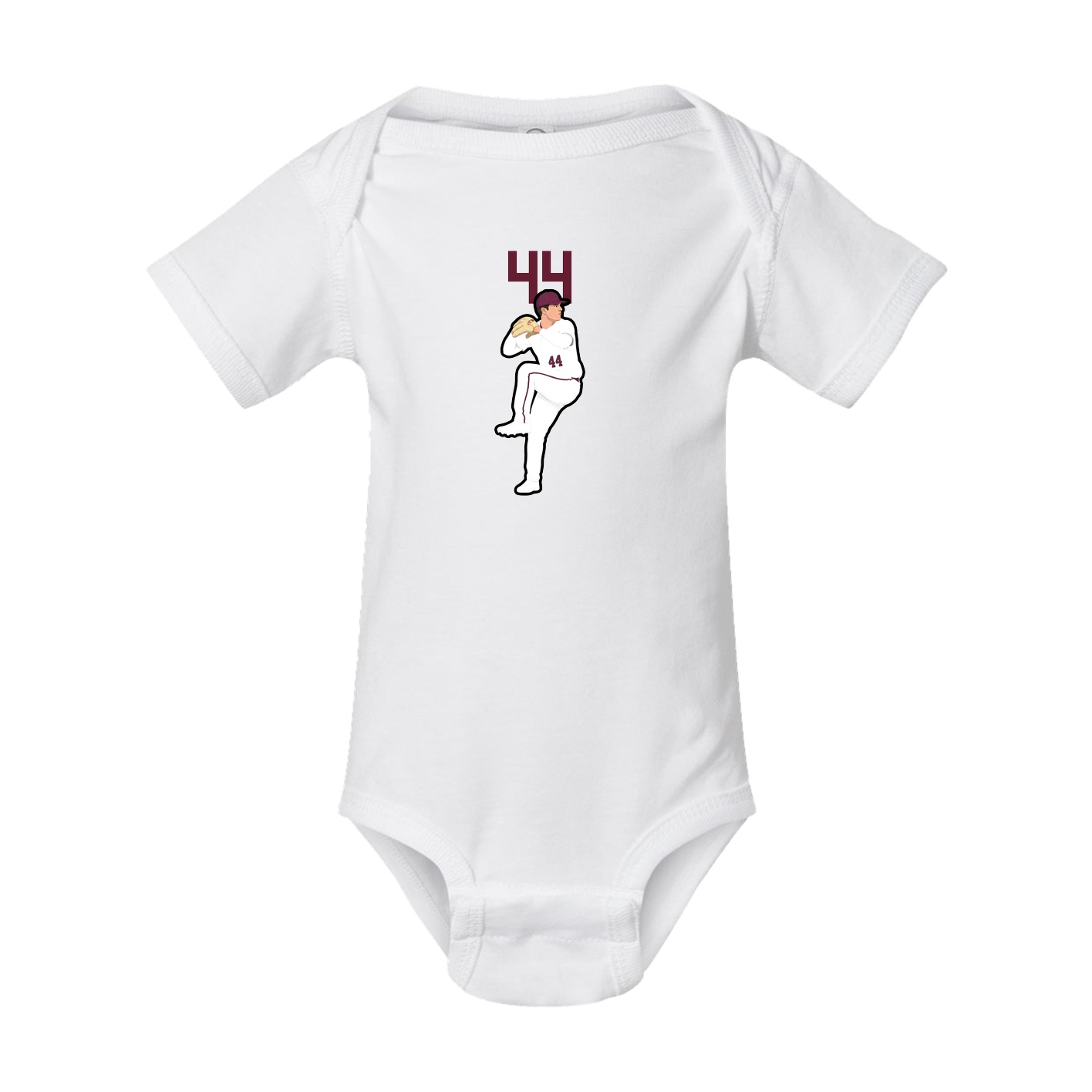 Baby Onesie — Number Top in White