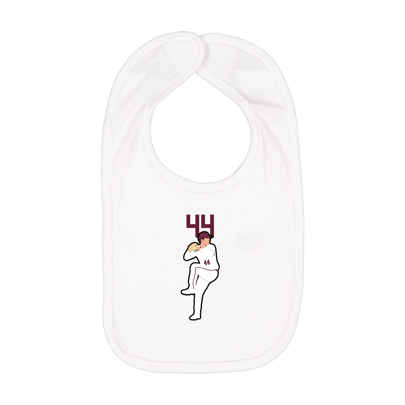 Infant Bib — Number Top in White