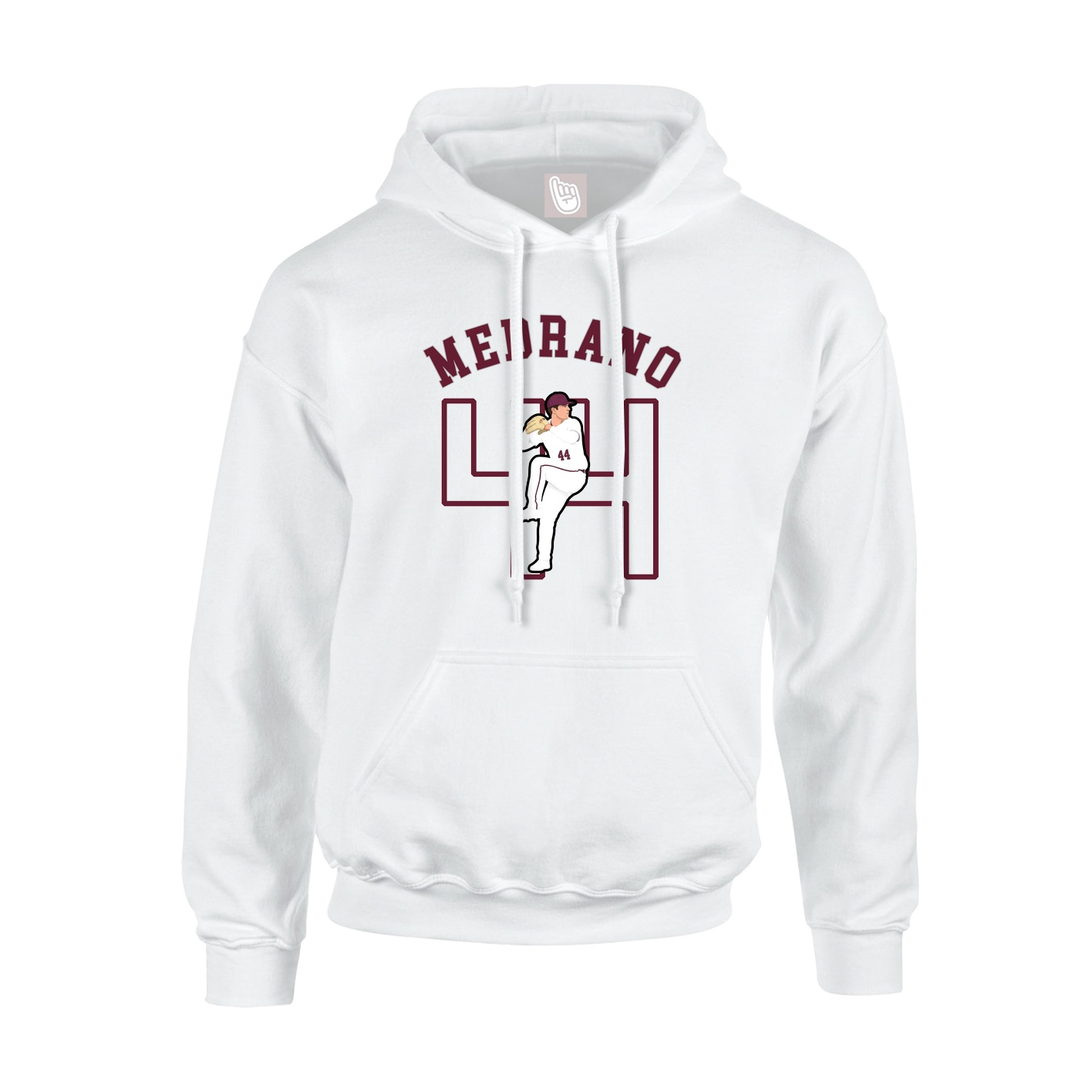 Youth Hoodie — Shirsey Arch in White