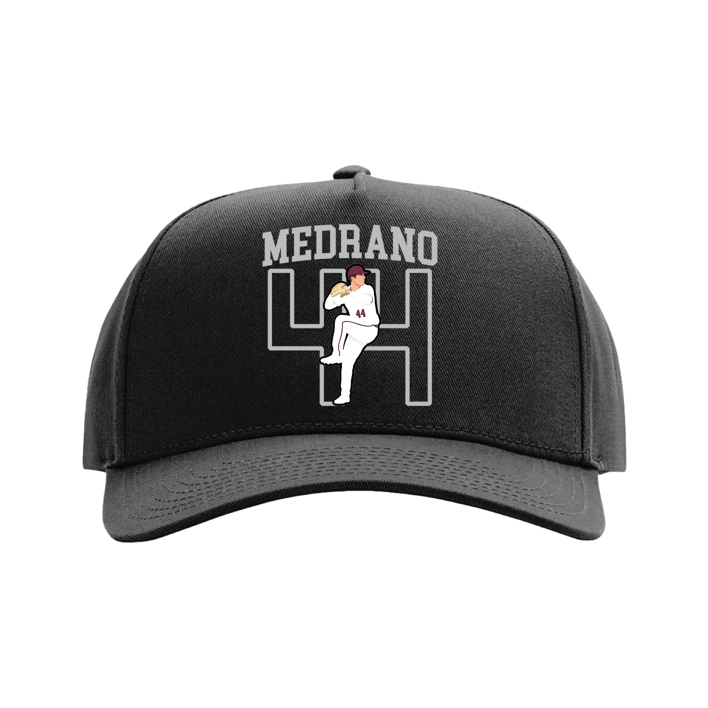 Full Fabric Five-Panel Champ Cap — Shirsey in Black