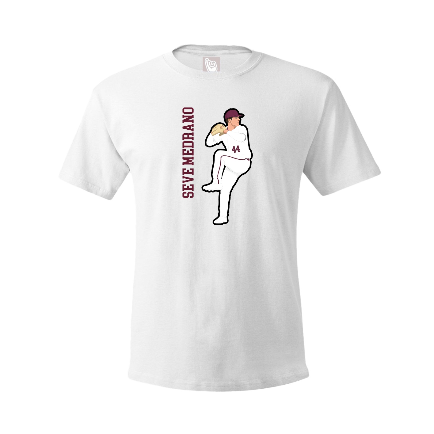 Tee — Name Vertical in White