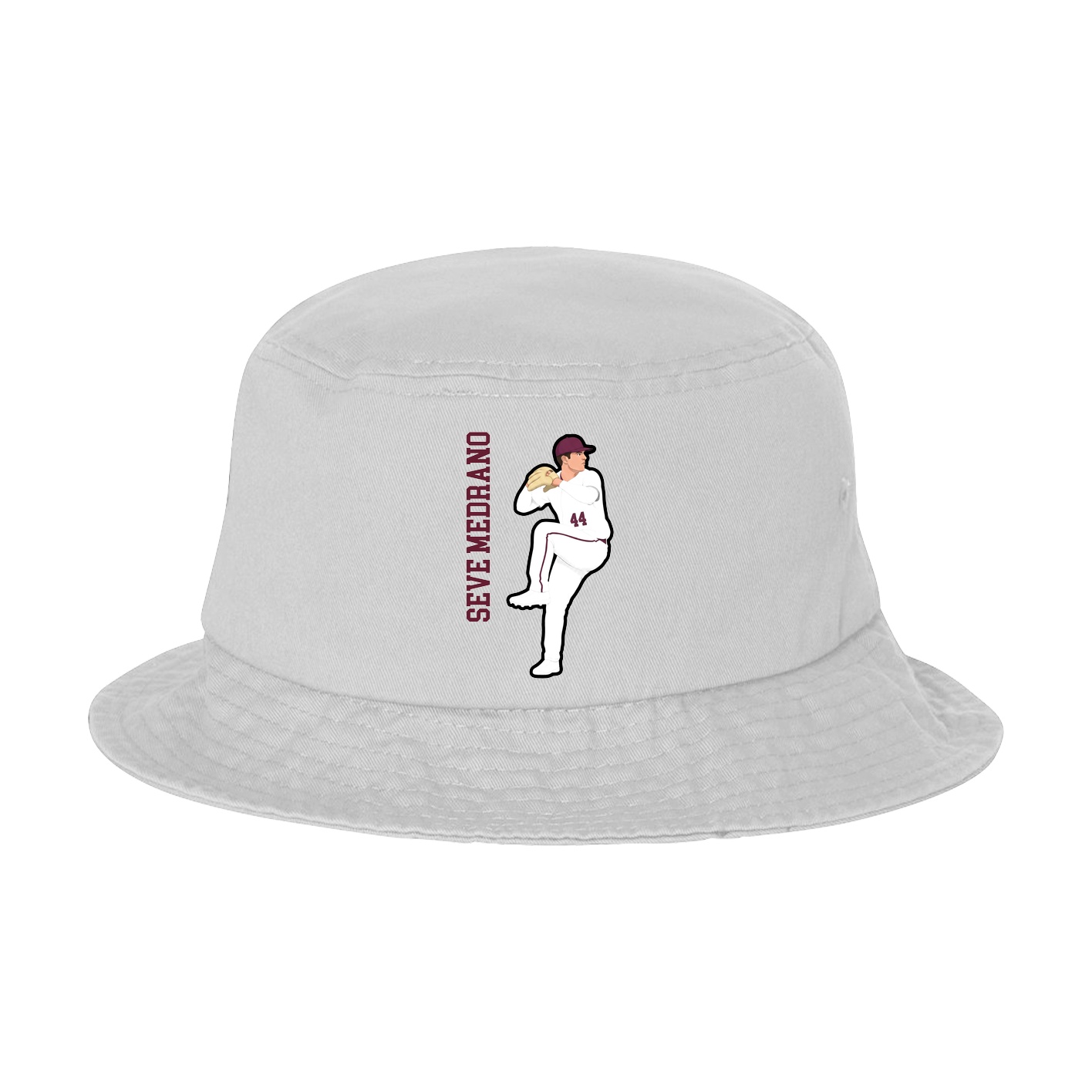 Bucket Cap — Name Vertical in White