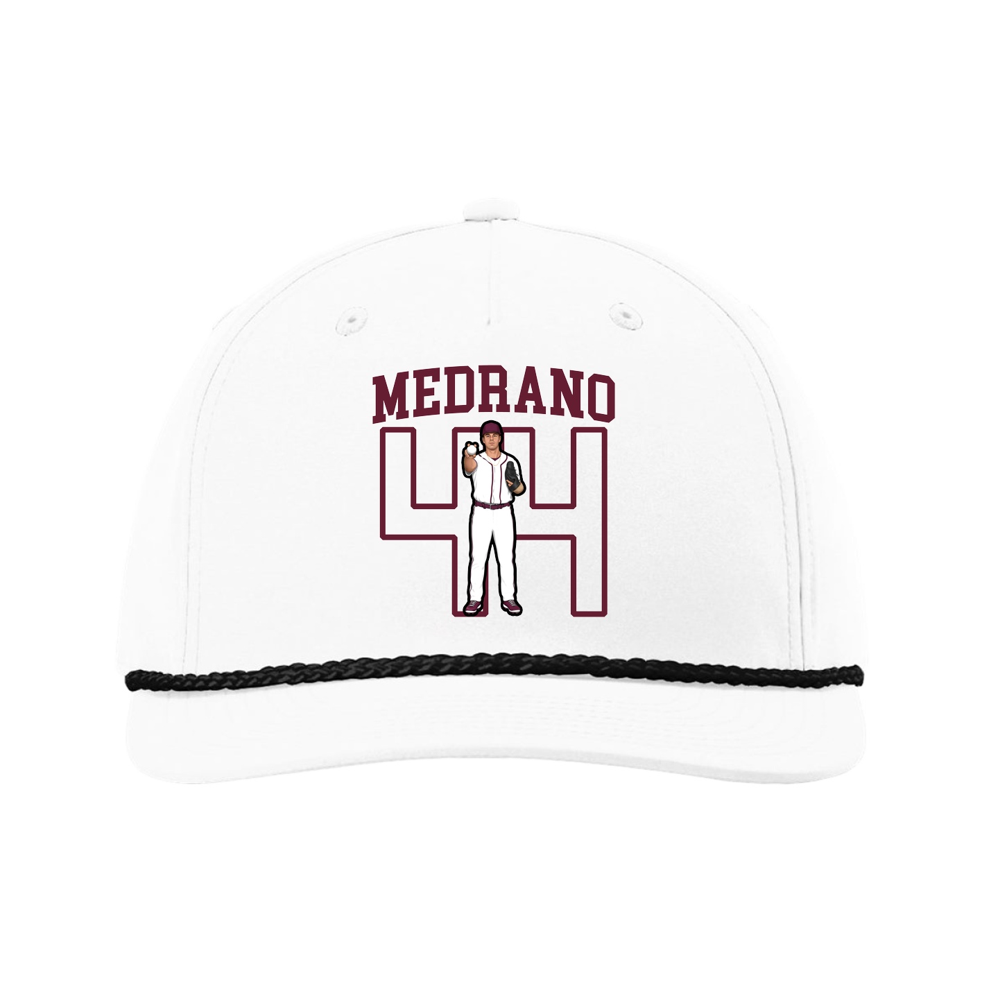 Five-Panel Classic Rope Cap — Shirsey in White