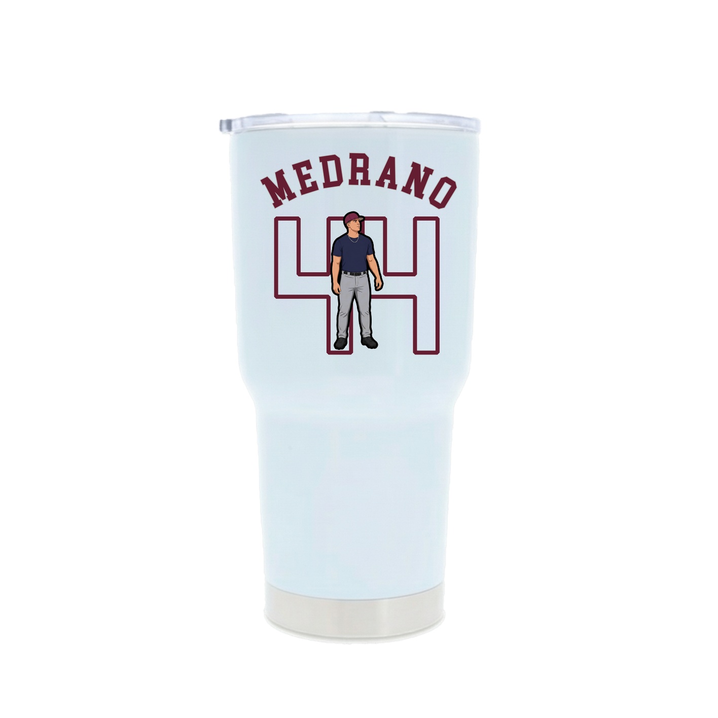 30oz Stainless Steel Tumbler — Shirsey Arch in White