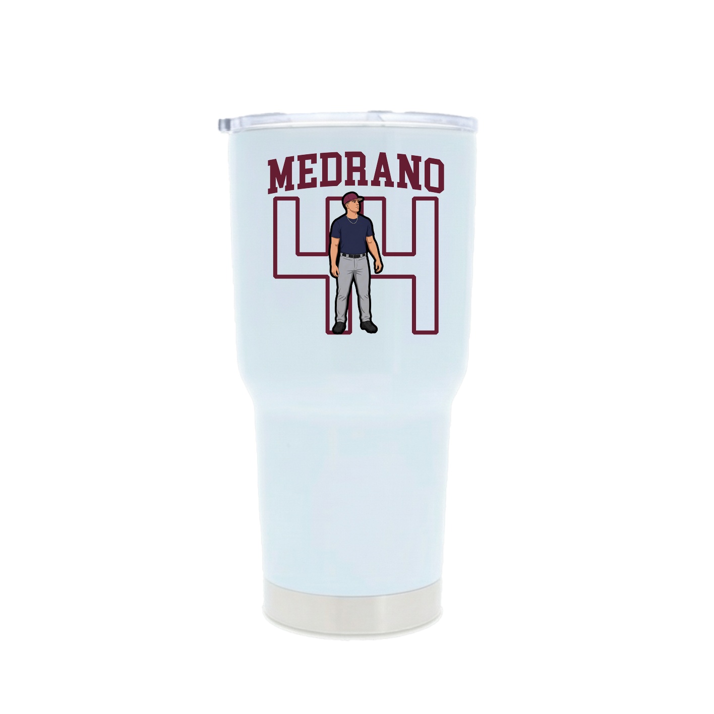 30oz Stainless Steel Tumbler — Shirsey in White