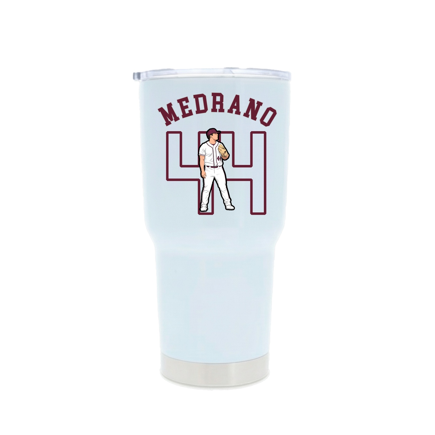 30oz Stainless Steel Tumbler — Shirsey Arch in White