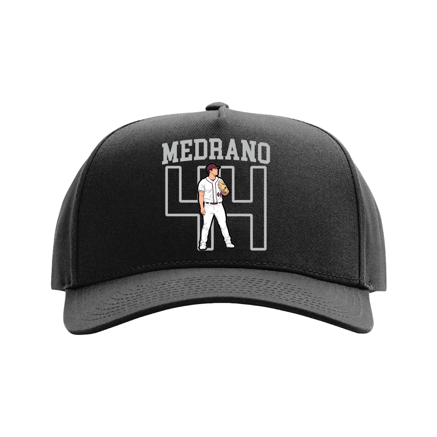 Full Fabric Five-Panel Champ Cap — Shirsey in Black