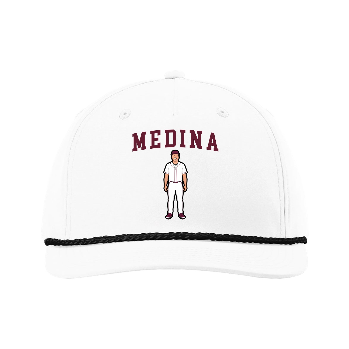 Five-Panel Classic Rope Cap — Shirsey in White