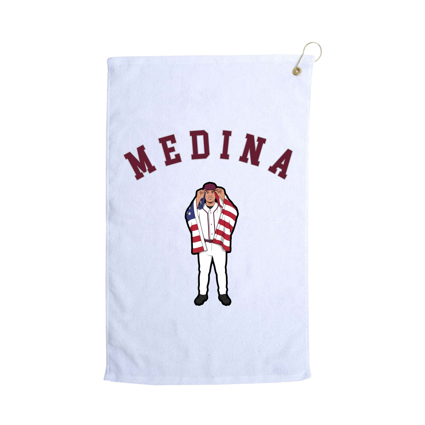 Golf Towel — Shirsey Arch in White