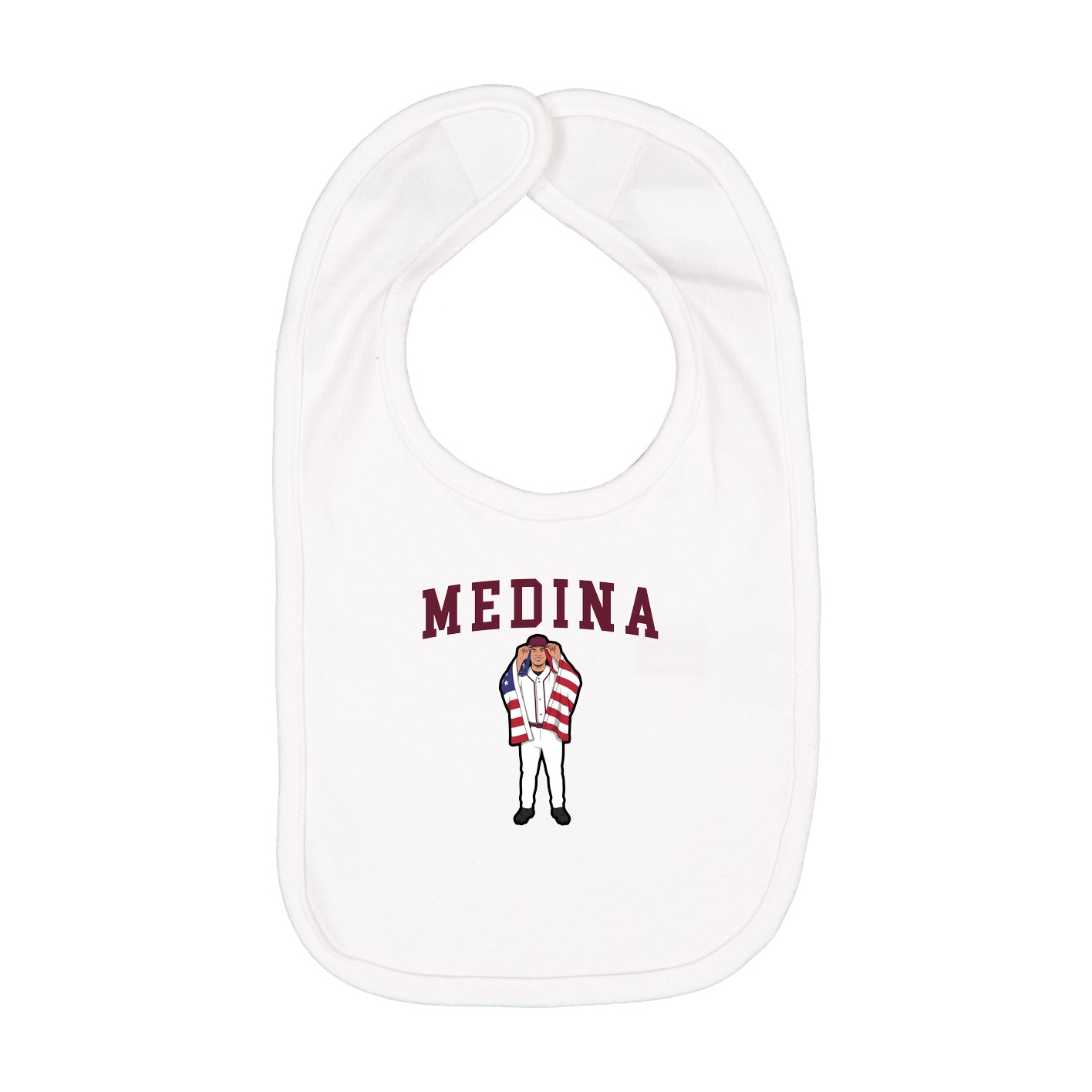 Infant Bib — Shirsey in White