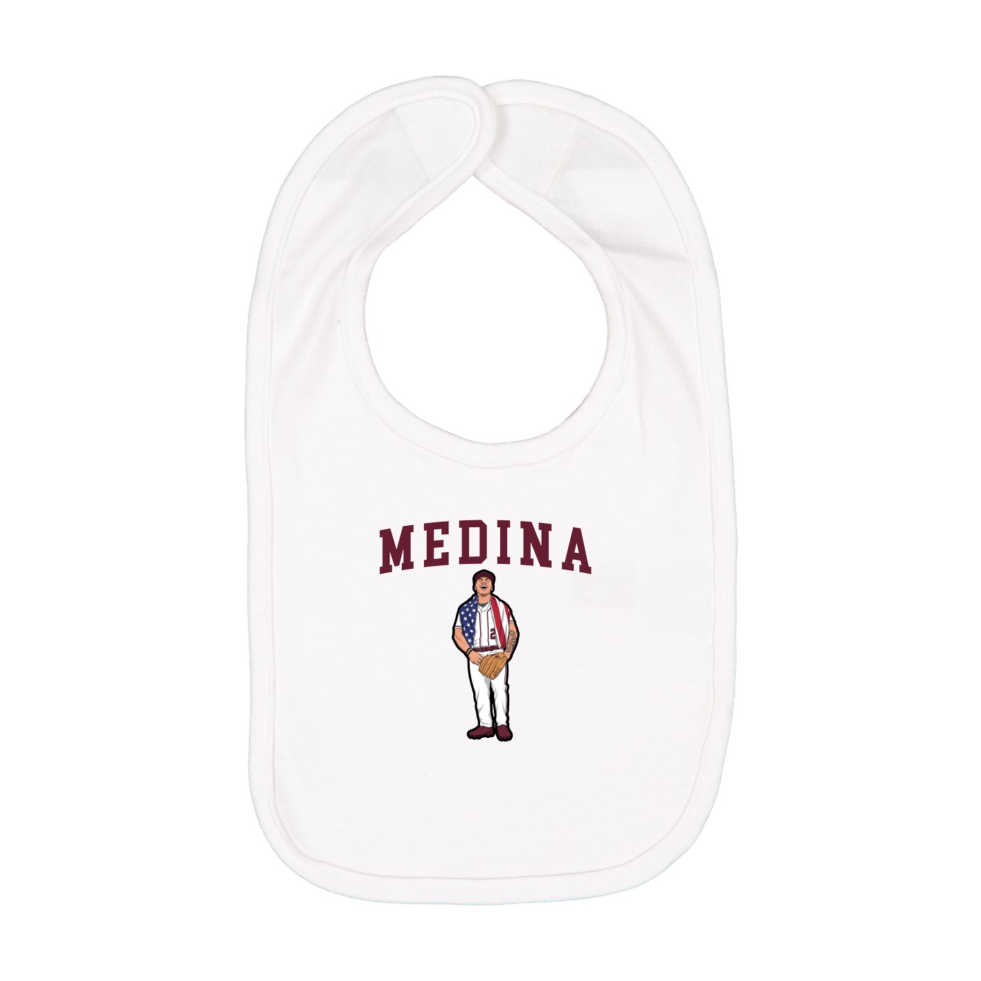 Infant Bib — Shirsey in White