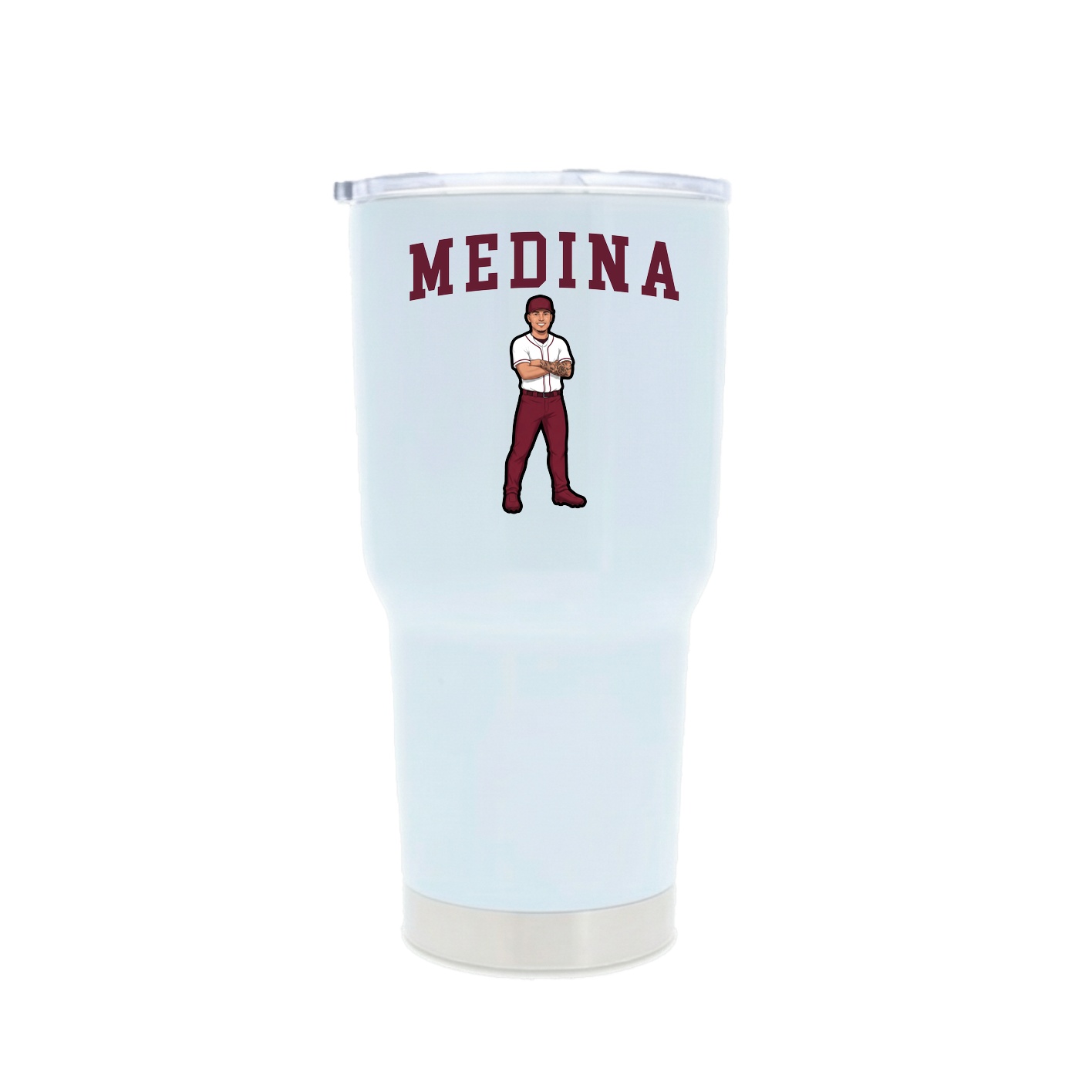 30oz Stainless Steel Tumbler — Shirsey in White