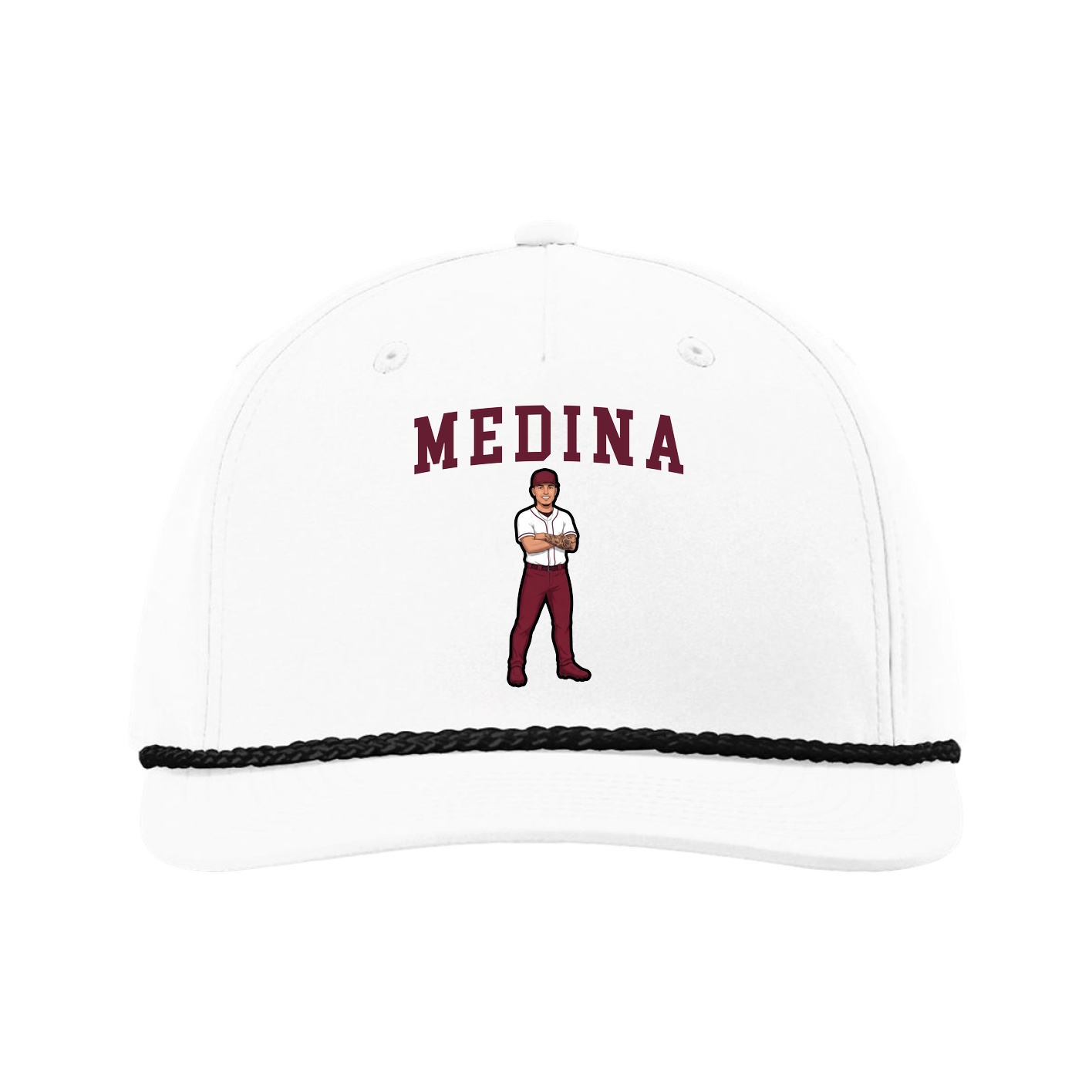 Five-Panel Classic Rope Cap — Shirsey in White
