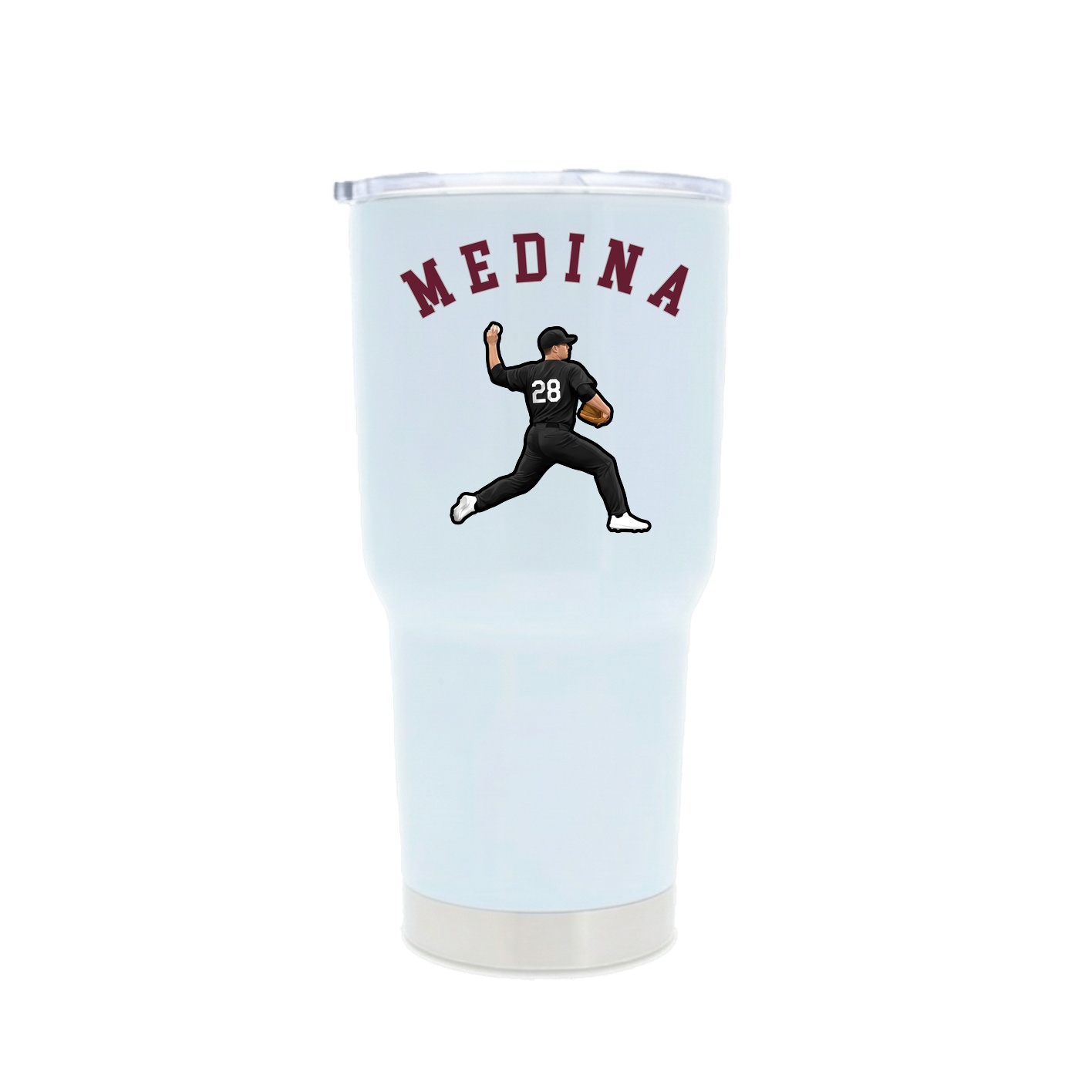 30oz Stainless Steel Tumbler — Shirsey Arch in White