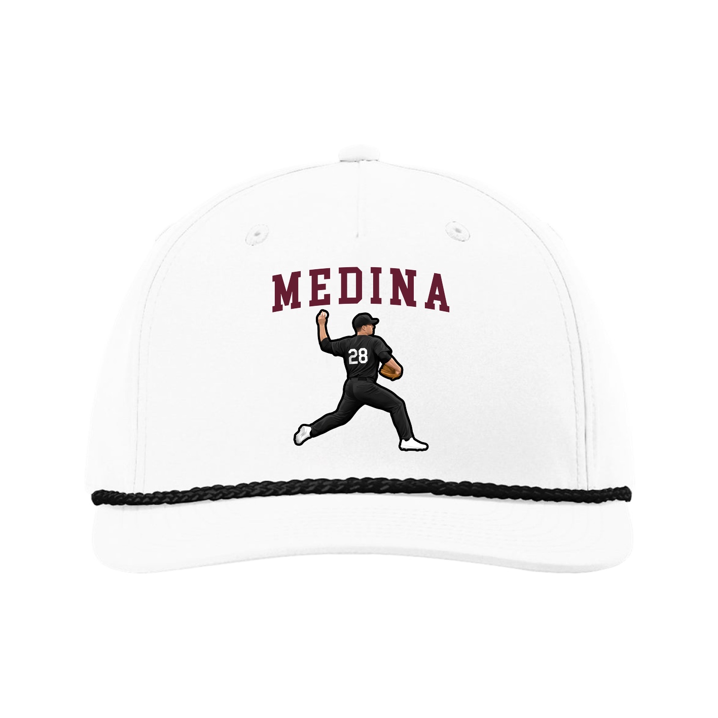 Five-Panel Classic Rope Cap — Shirsey in White
