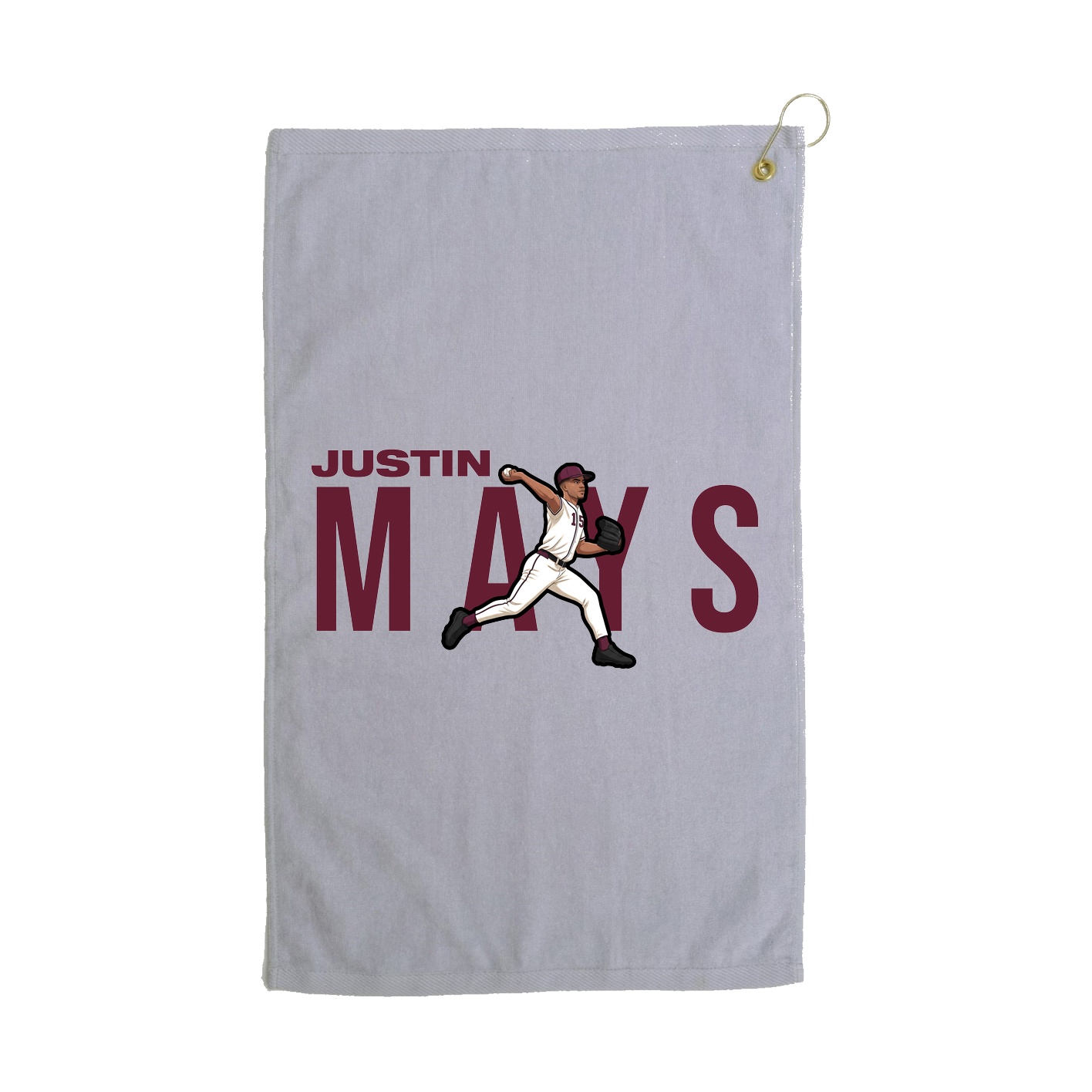 Golf Towel — Player Name in Grey