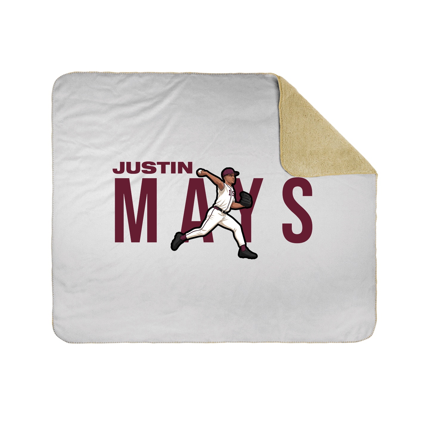 Throw Blanket — Player Name in White
