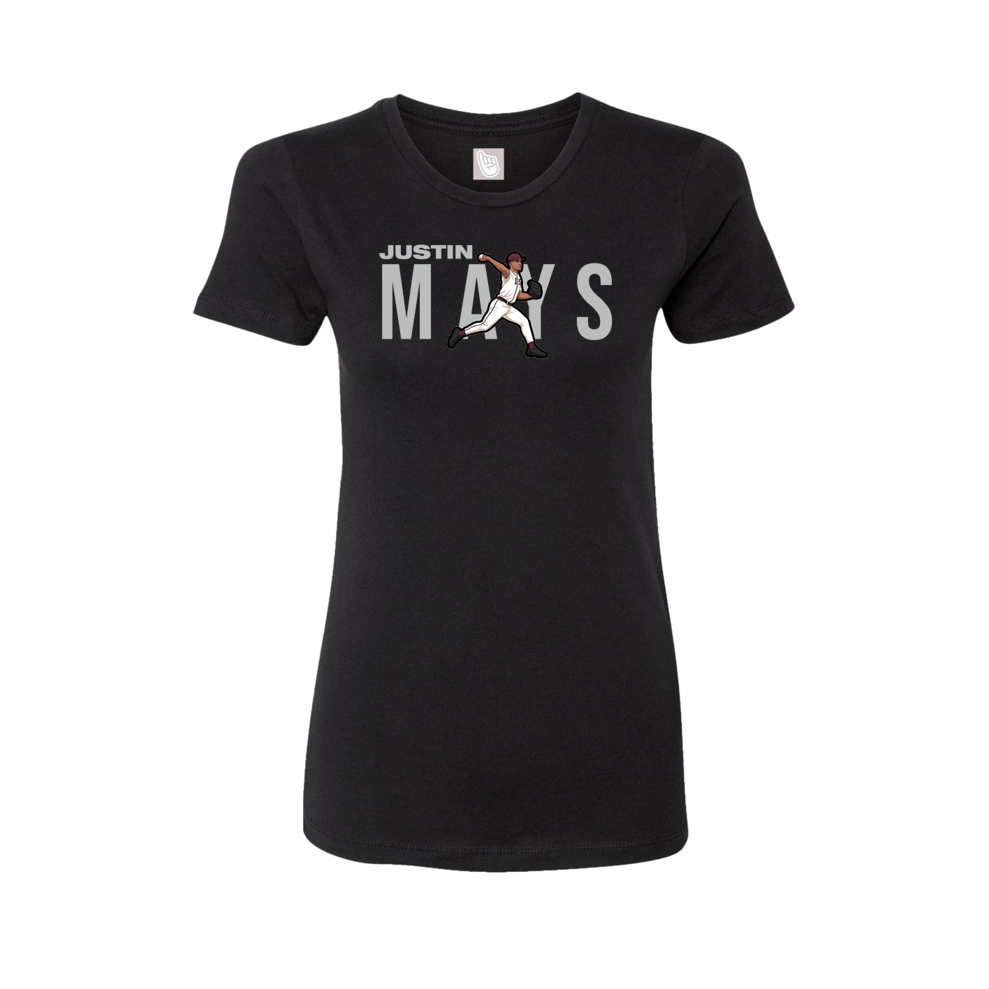 Fitted Women's Tee — Player Name in Black
