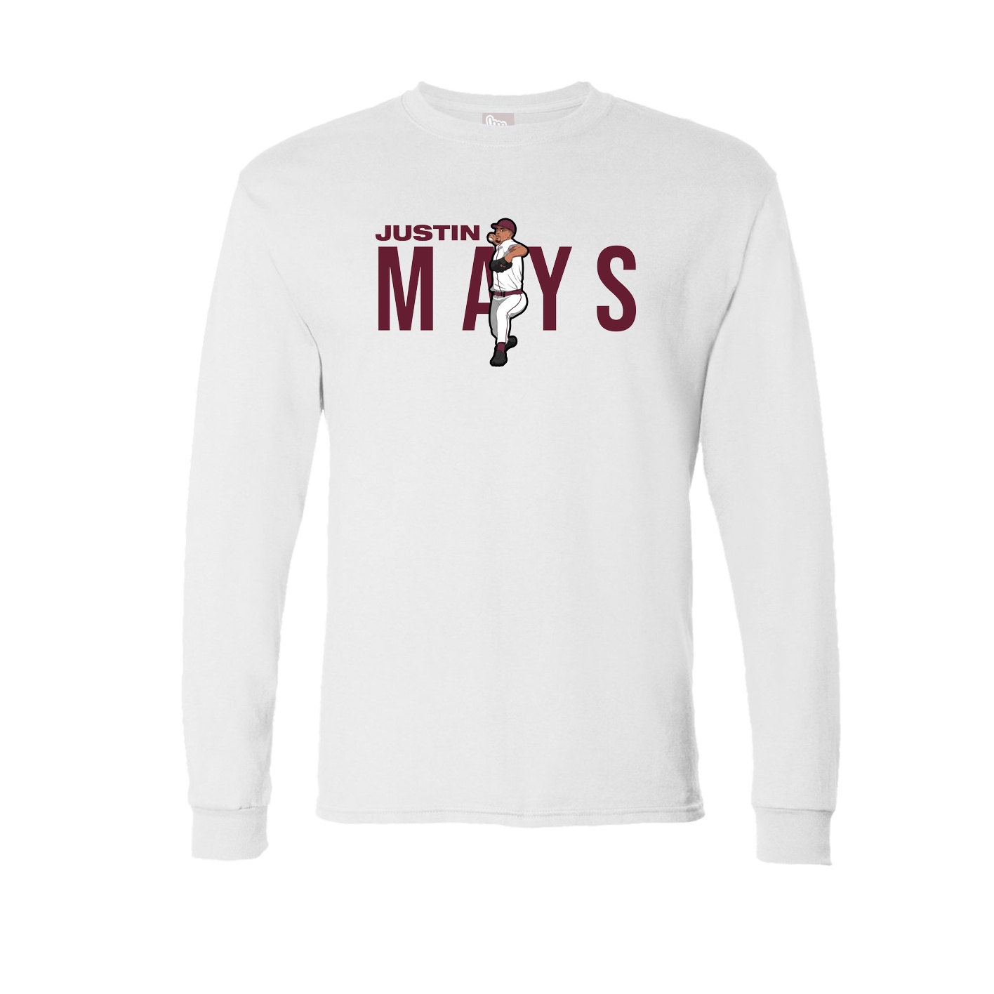 Long Sleeve Tee — Player Name in White