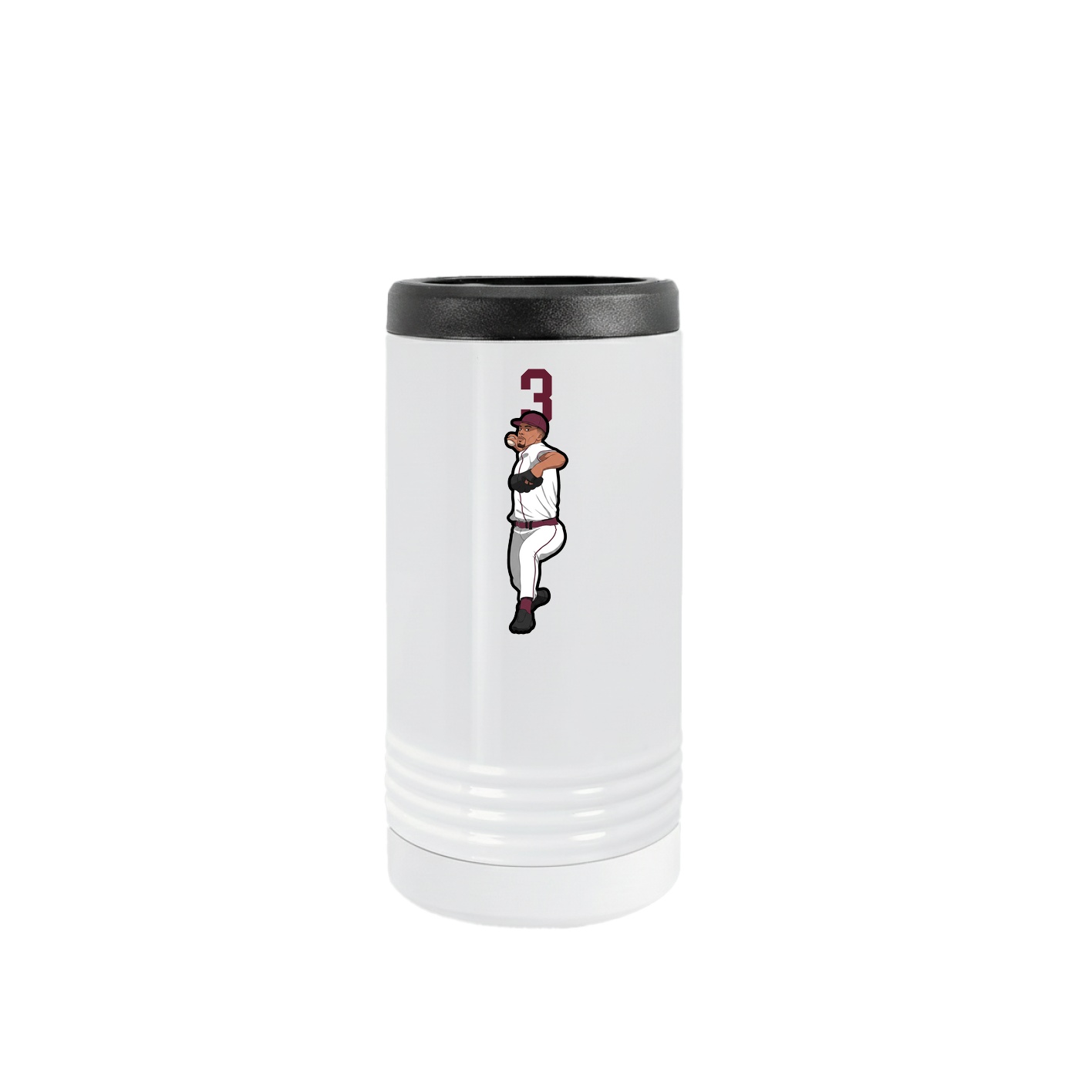 Slim Beverage Holder — Number Top in White
