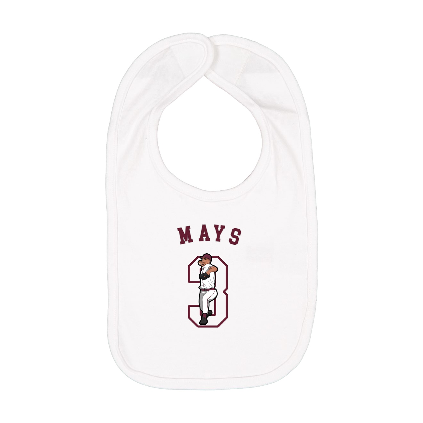 Infant Bib — Shirsey Arch in White