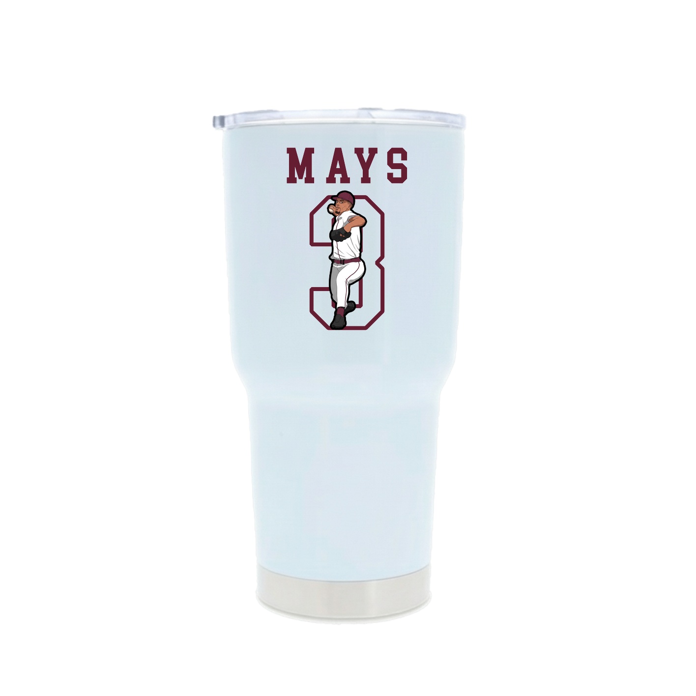 30oz Stainless Steel Tumbler — Shirsey in White