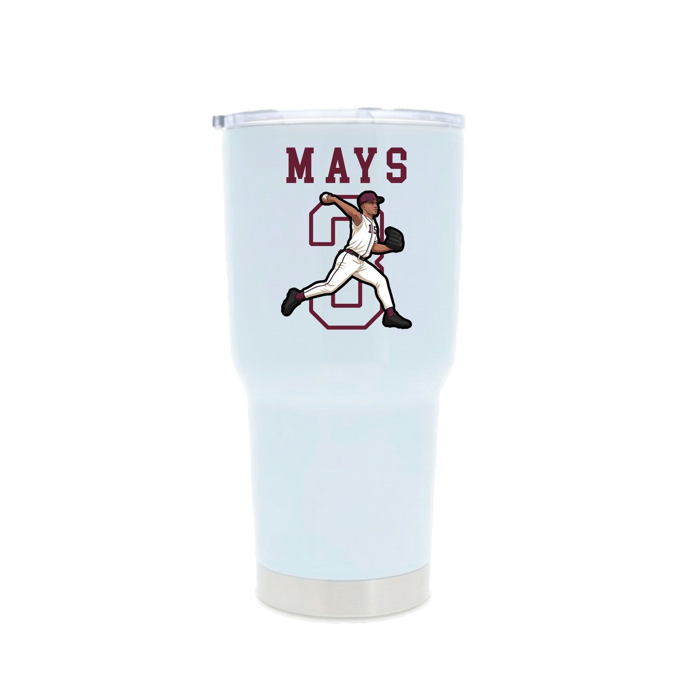 30oz Stainless Steel Tumbler — Shirsey in White